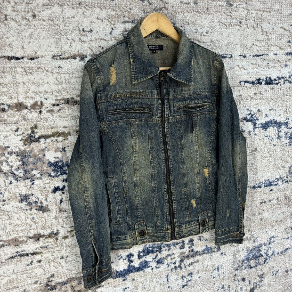 Other IN THE ATTIC DISTRESSED STUDED PUNK STYLE DENIM JACKET Size M / US 6-8 / IT 42-44 - 7 Thumbnail