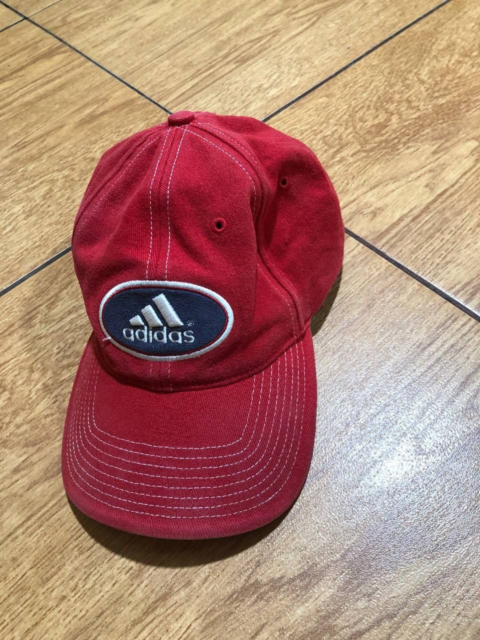 Adidas Cap big logo Adidas Y2K red Hats Vintage streetwear Size ONE SIZE - 19 Thumbnail