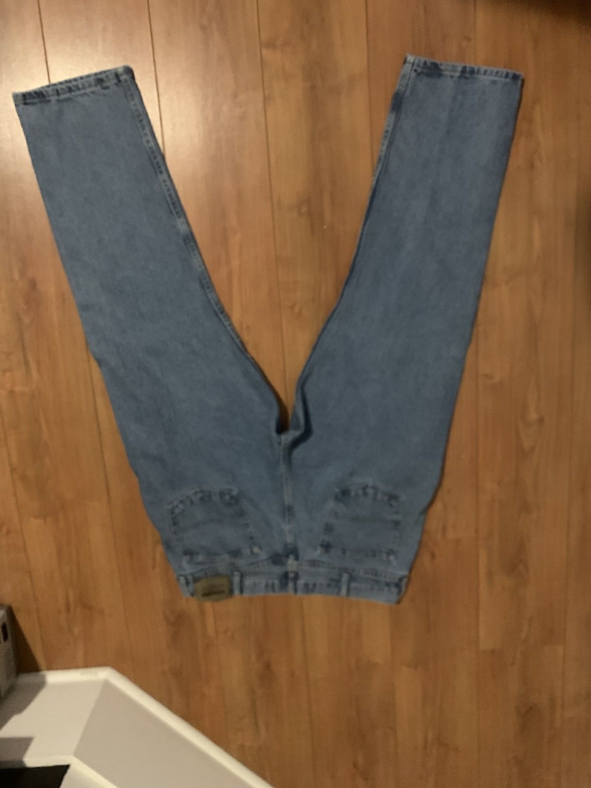 Vintage × Wrangler Wrangler Men’s Authentic Relaxed Fit Jeans - Medium Blue Size US 38 / EU 54 - 4 Thumbnail