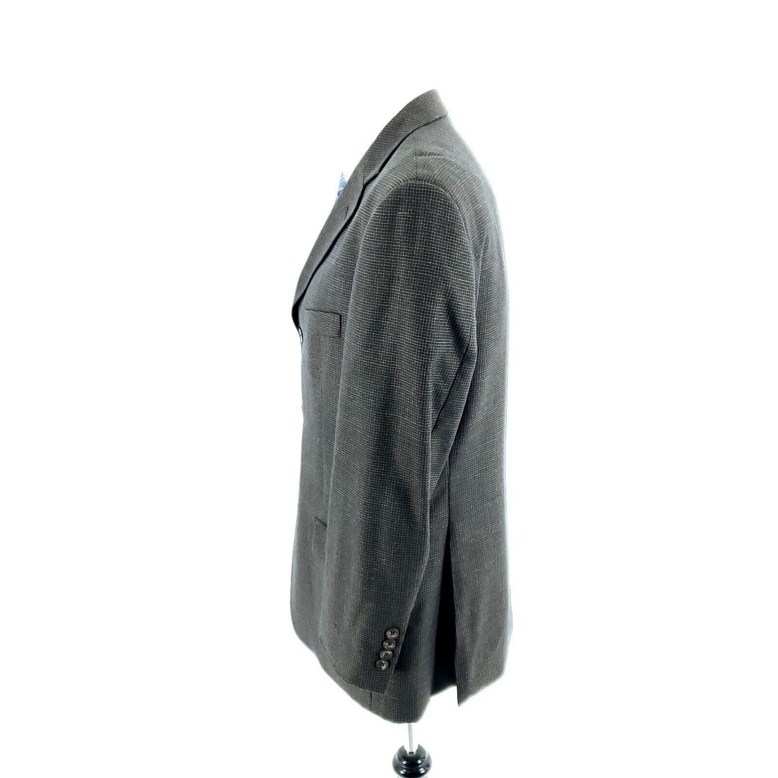 Pronto Uomo Pronto Uomo Textured Wool Silk 3 Button Sport Coat 38R Black Size 38R - 4 Thumbnail
