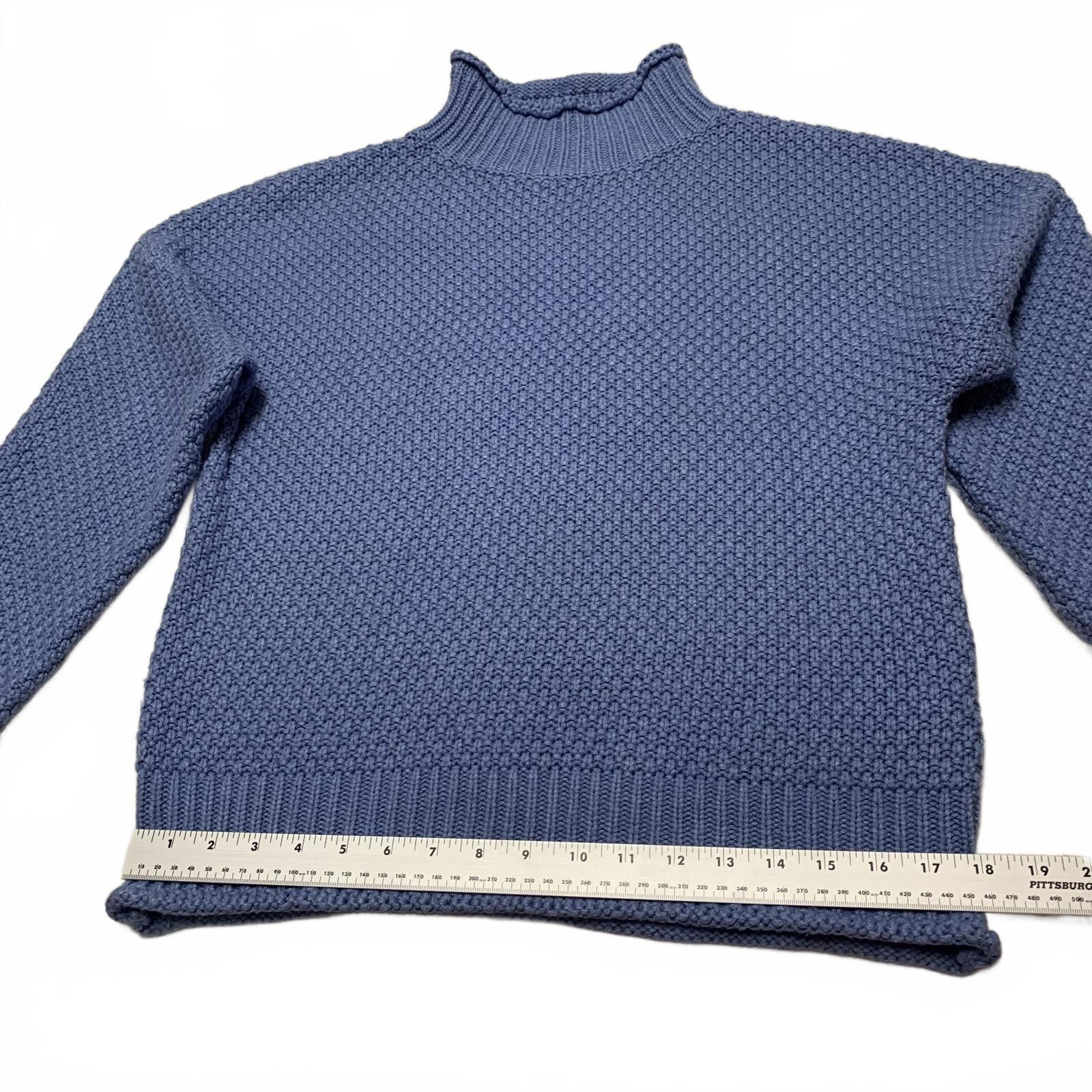Unknown London Fashion Women's Unisex M Blue Textured Crew Neck Sweater Size US M / EU 48-50 / 2 - 7 Thumbnail