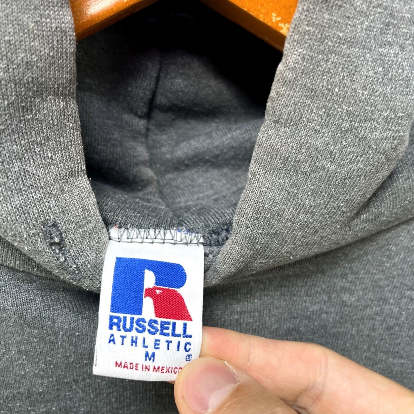 Russell Athletic VINTAGE Russell Athletic Hoodie Adult Medium Gray 90s Skull Hip Hop Mens Size US M / EU 48-50 / 2 - 4 Thumbnail