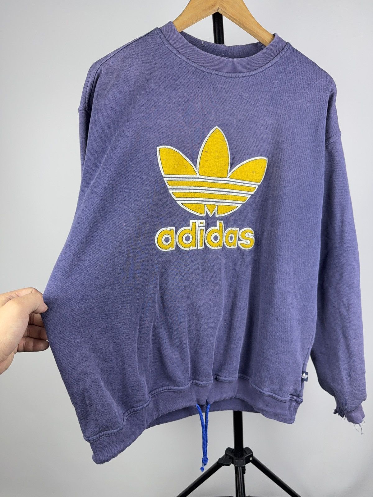 Adidas Vintage 90s Retro Distressed Adidas Sweatshirt Y2K Size US L / EU 52-54 / 3 - 4 Thumbnail