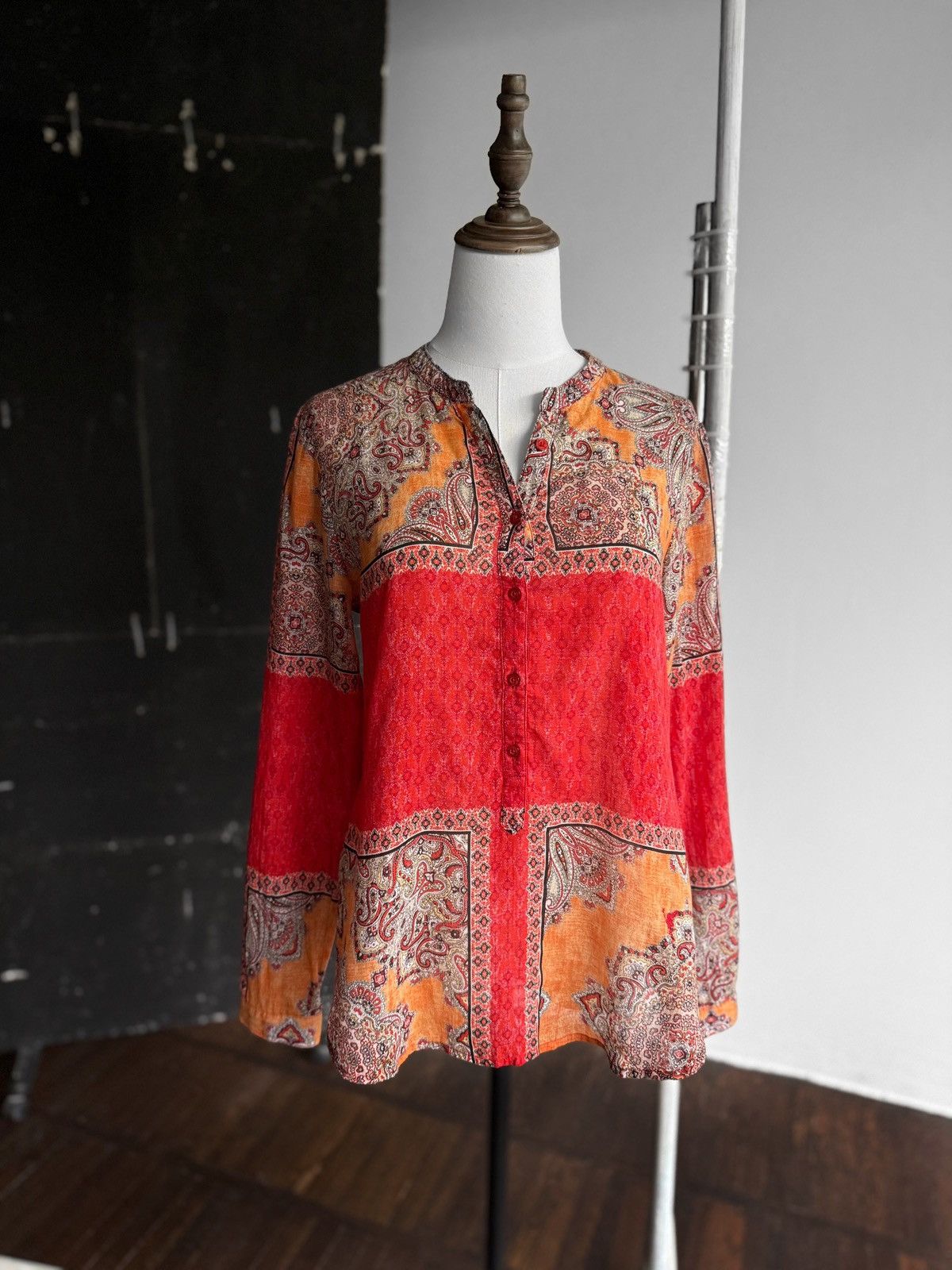 Other Emily Van Den Bergh Womens Full Printed Button Blouse Shirt Size M / US 6-8 / IT 42-44 - 1 Thumbnail