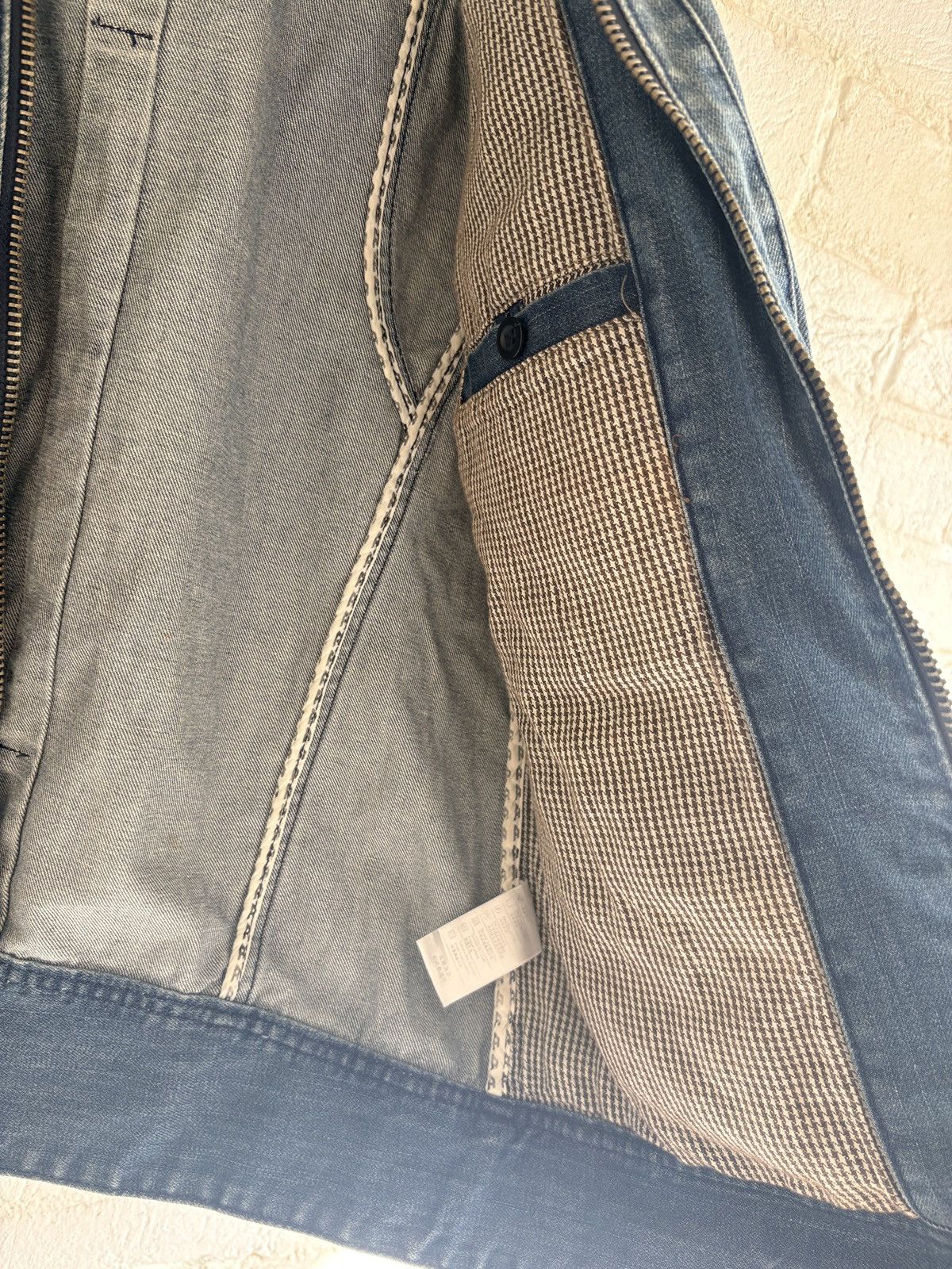 Vintage Vintage Washed Denim Biker Jacket Size L Size US M / EU 48-50 / 2 - 11 Thumbnail