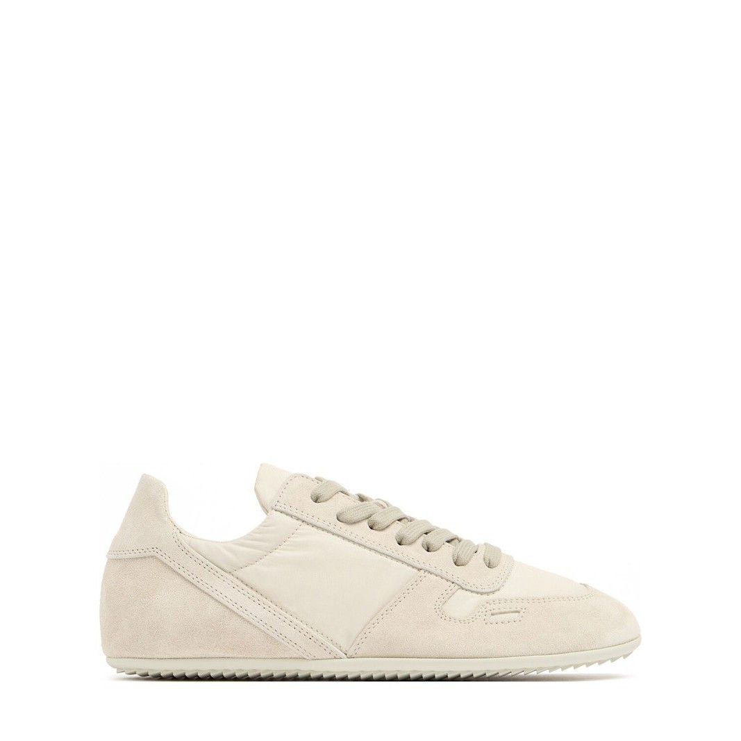 RICK OWENS Minimal Sneaks Pearl Suede Sneakers New & Authent