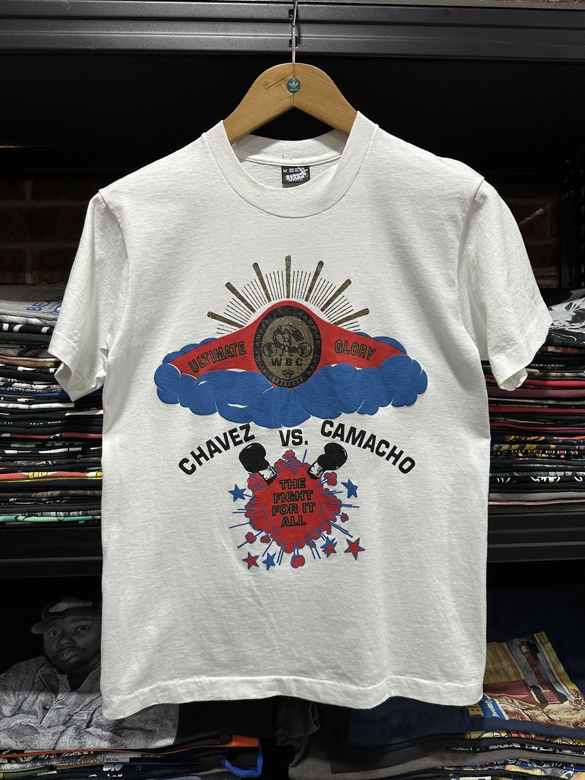 Vintage × WCW/nWo × WWF Vintage 90s Wbc Ultimate Glory Chavez Vs Camacho Tee Size US M / EU 48-50 / 2 - 2 Thumbnail
