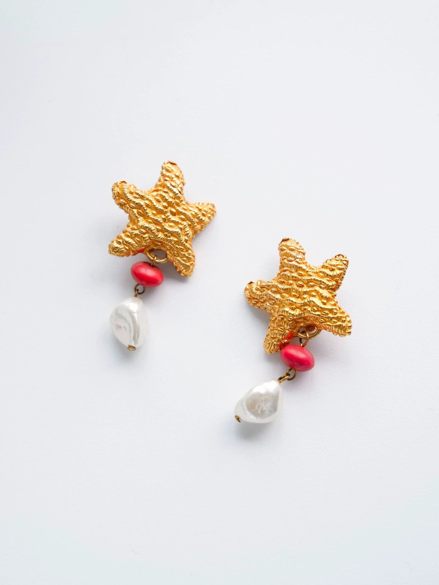 Other Dominique Aurientis Vintage Starfish Pearl Earclips Size ONE SIZE - 2 Thumbnail