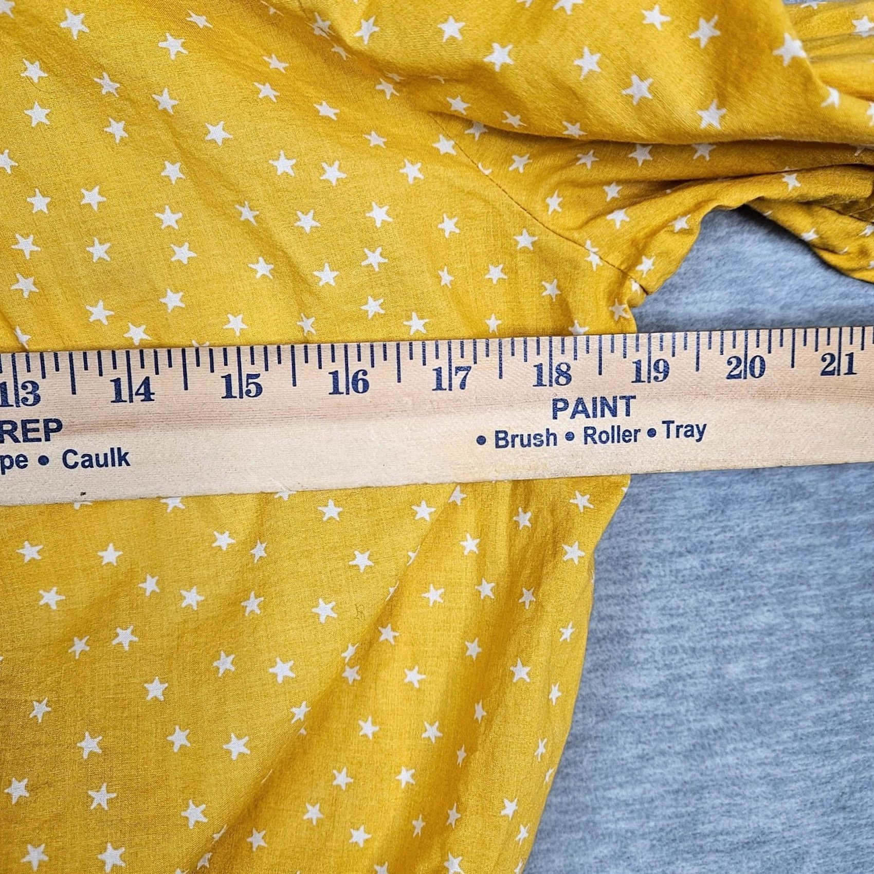 Madewell Madewell Shirt Women’s Yellow Wrap Tie waist Star Scatter Sz S Size S / US 4 / IT 40 - 4 Thumbnail