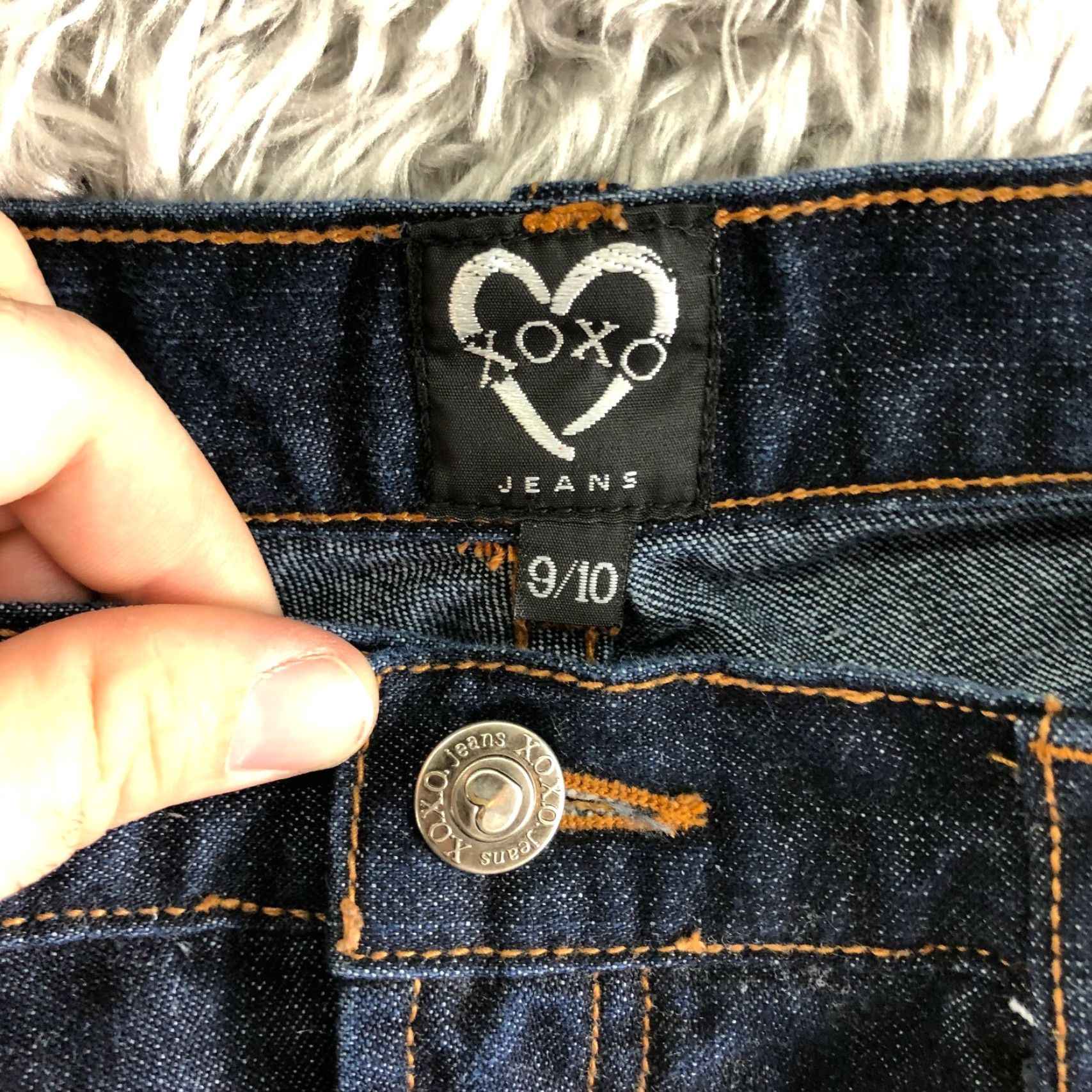 XOXO XOXO Jeans Womens Size 9/10 Mid Rise Blue Jeans Straight Leg Denim Cotton Classic blue XOXO Womens Jeans 9/10 Mid Rise Dark Wash Size 29 Inseam 29 In Size 30" / US 8 / IT 44 - 7 Thumbnail