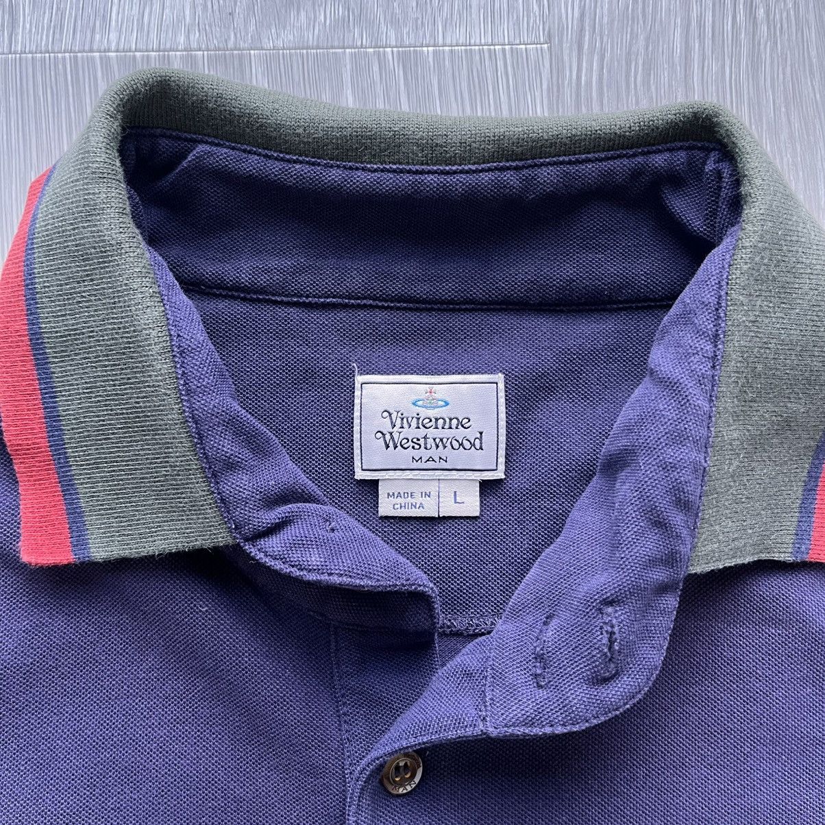Vivienne Westwood Vivienne Westwood Navy Pique Polo Shirt Size US L / EU 52-54 / 3 - 3 Thumbnail