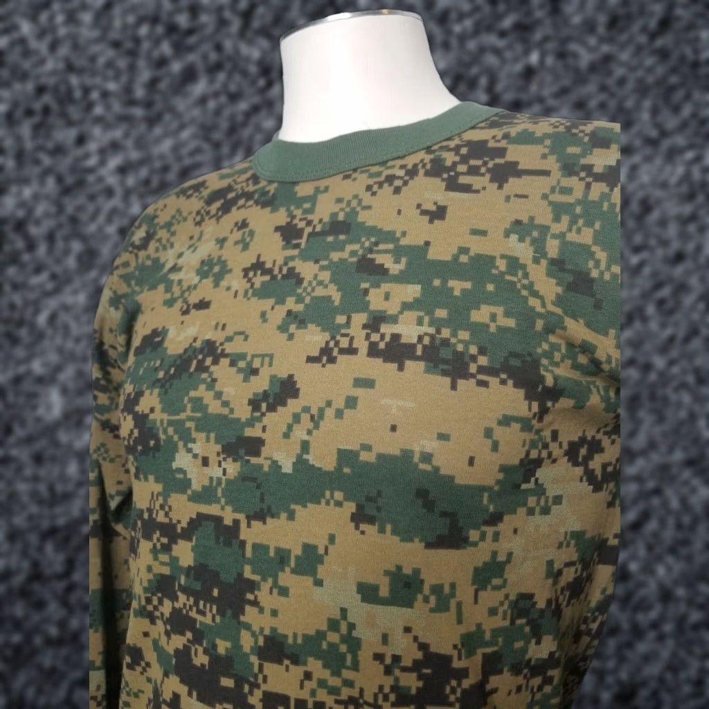 Vintage VINTAGE Tee Swing CAMO Long Sleeve T Shirt Mens S Camouflage Army Green 90s Mens Shirt Size US S / EU 44-46 / 1 - 1 Thumbnail
