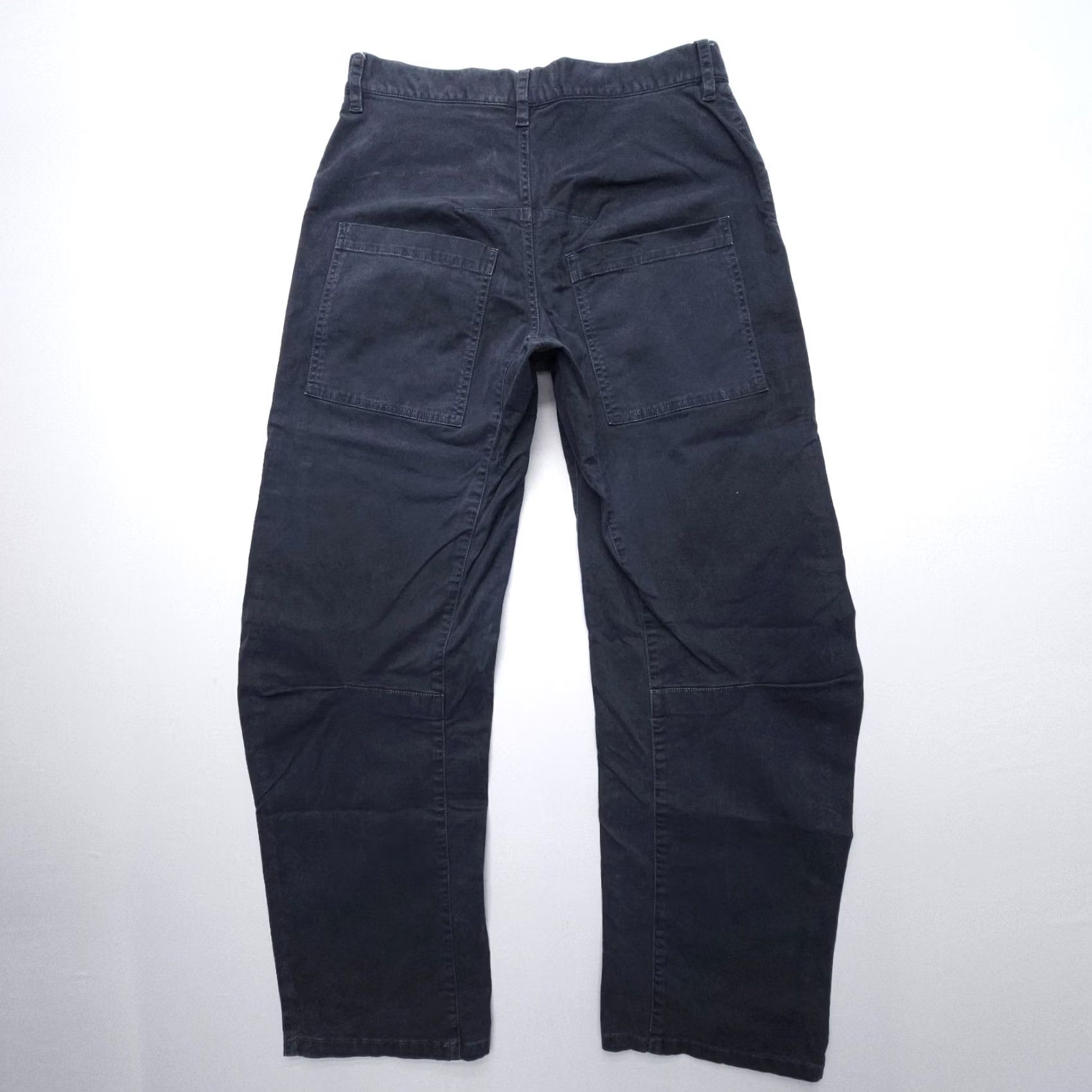 Nili Lotan Nili Lotan Shon Pants Womens 0 Black Wide-Leg Crop Twill 26" Inseam 29" Waist USA Made Baggy Relaxed Chino Signature Pattern Solid Vintage Not Size 25" / US 0 / IT 36 - 2 Thumbnail