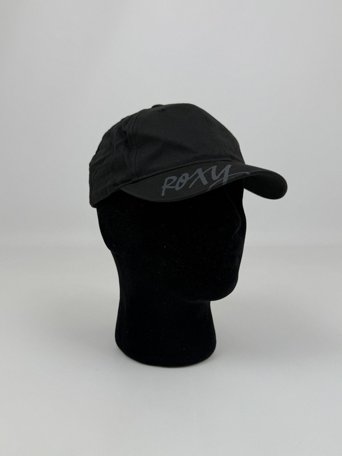 Quiksilver Y2K Vintage Roxy Black Jet Set Mini Brim Strapback Cap Size ONE SIZE - 8 Thumbnail