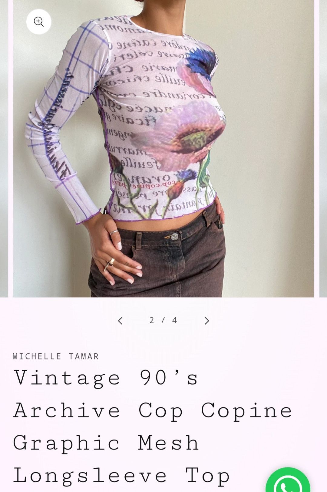 Cop Copine Vintage 90s Cop Copine Mesh LS Top Size S / US 4 / IT 40 - 8 Thumbnail
