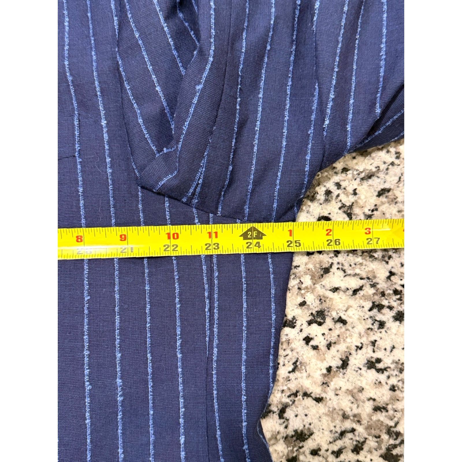 Vintage Tiglio Luxe Men's 48R Prosecco Jacket Blue Pin Stripes Wool Blazer Size 48R - 5 Thumbnail