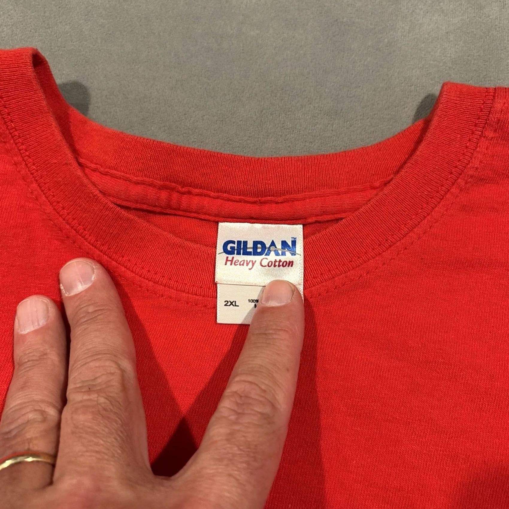 Gildan Hebrew National - WE ANSWER TO A HIGHER AUTHORITY - Double Sided T Shirt - 2XL / Red / Cotton / Gildan / Mens Size US XXL / EU 58 / 5 - 3 Thumbnail