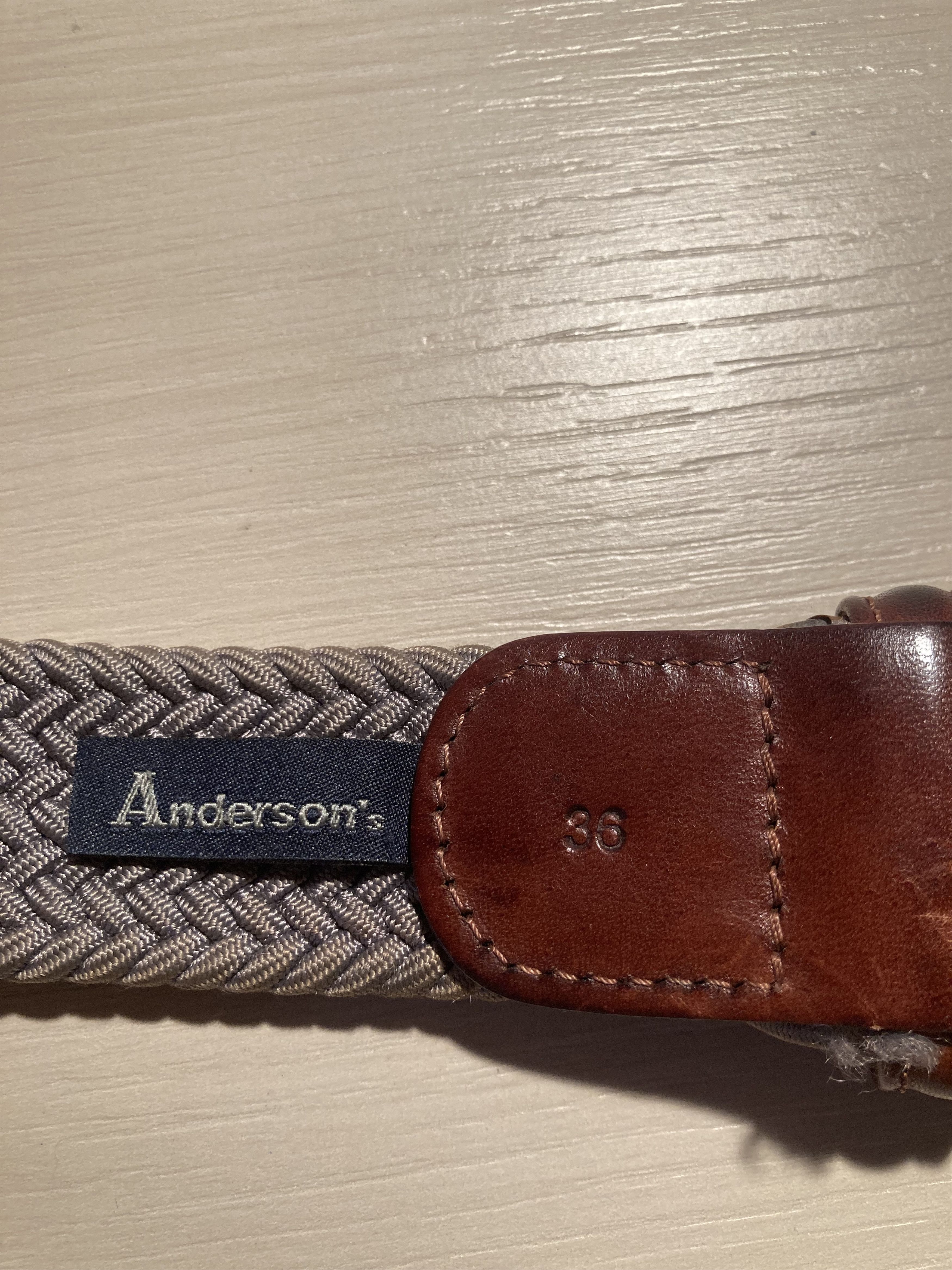 Andersons ANDERSON'S belt in grey nylon and brown leather size 36 Size ONE SIZE - 5 Thumbnail