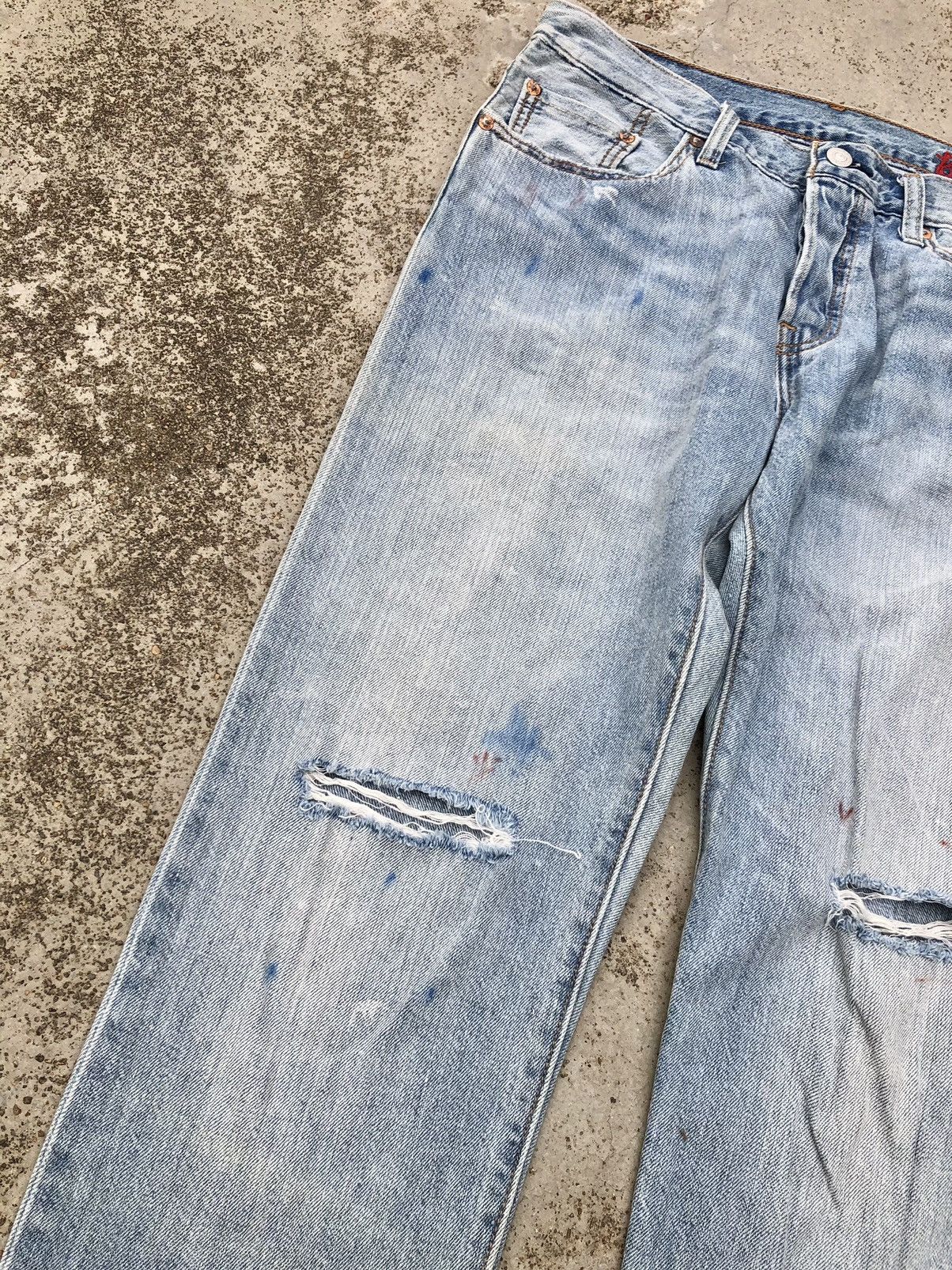 Levi's SELVEDGE LEVIS 501 DISTRESSED JEANS Size 30" / US 8 / IT 44 - 11 Thumbnail