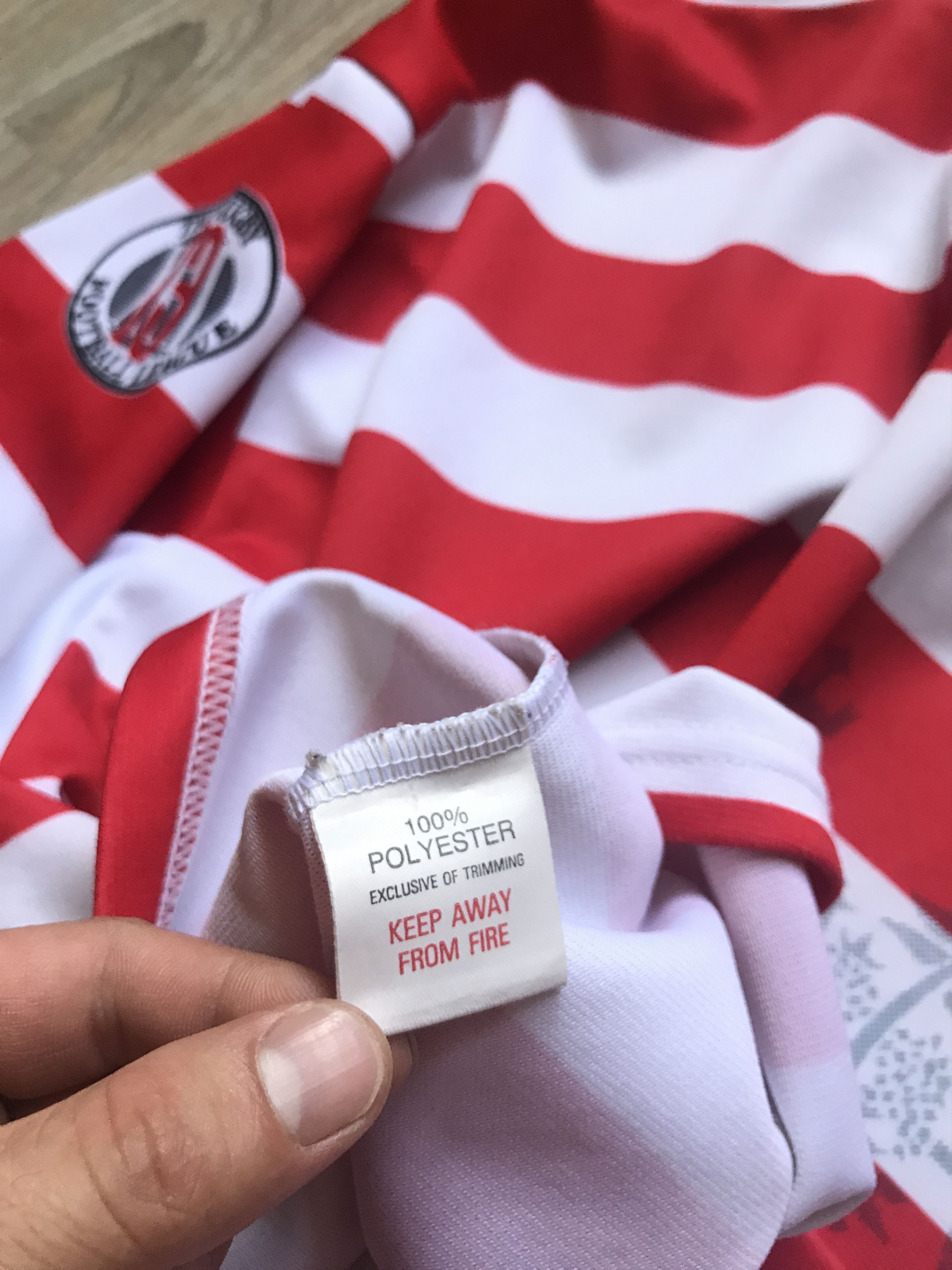 Puma × Vintage Puma Wigan 1995 Rugby Centenary Striped Jersey Size US XL / EU 56 / 4 - 11 Thumbnail