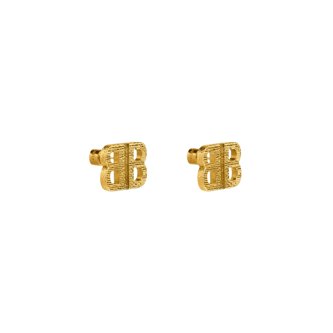 Balenciaga o1bcso1str0325 Size: OS / BB 2.0 Textured XS Earrings Gold Size ONE SIZE - 3 Thumbnail