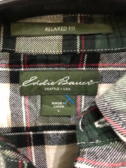 Eddie Bauer Vintage Eddie Bauer Plaid Tartan Flannel Shirt 👕 Size US L / EU 52-54 / 3 - 3 Thumbnail