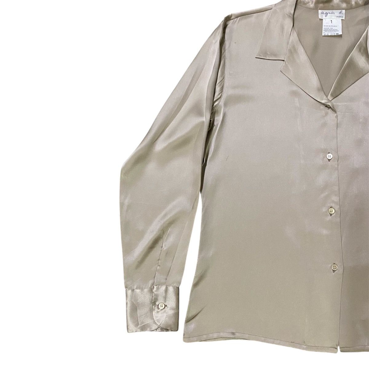 agnes b. ‼️LAST DROP‼️Agnès b Silk Blouse Vintage Minimalist Luxury Size S / US 4 / IT 40 - 7 Thumbnail