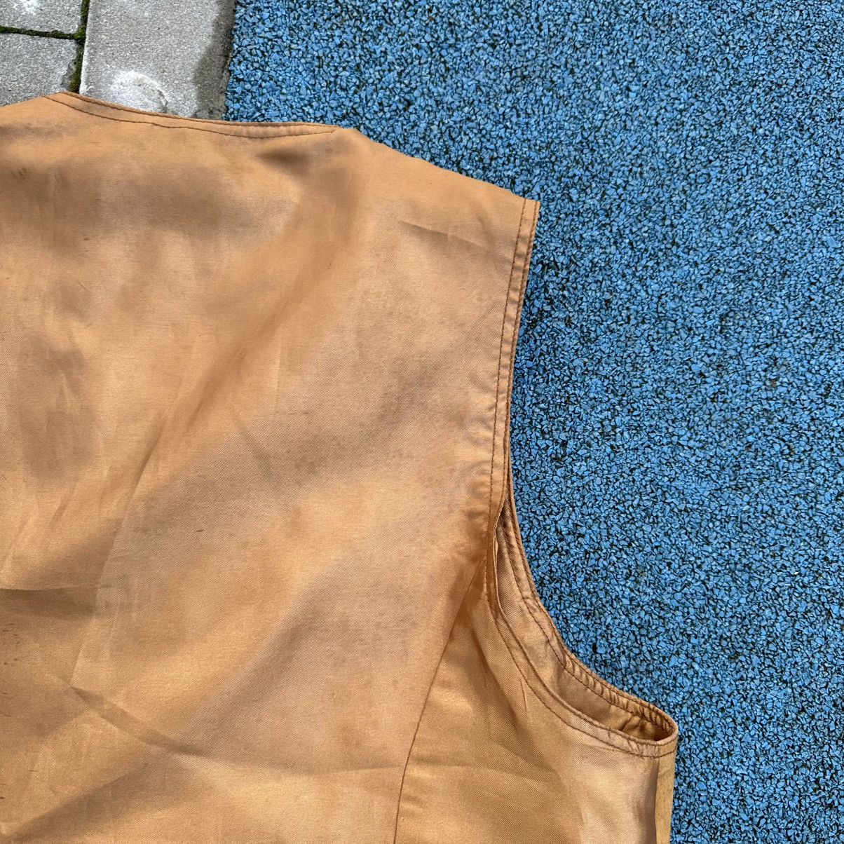 Japanese Brand × Leather Vintage Frontier Leather Vest Old Money Y2K 00s USA Size US L / EU 52-54 / 3 - 9 Thumbnail