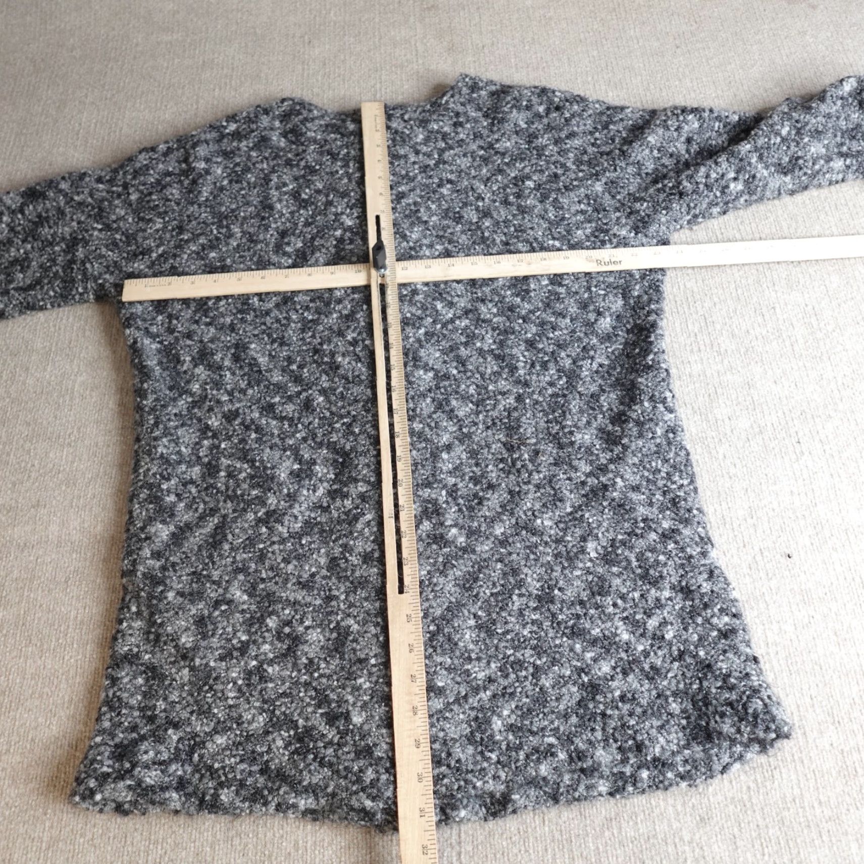 Eileen Fisher Eileen Fisher Jacket Womens L Gray Boucle Wool Mohair Nylon Size L / US 10 / IT 46 - 6 Thumbnail