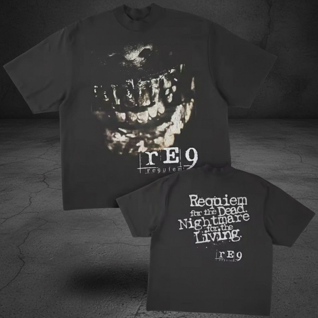 Japanese Brand Retro Style Horror Theme Evil Game Heavyweight T-Shirt Size US L / EU 52-54 / 3 - 1 Thumbnail