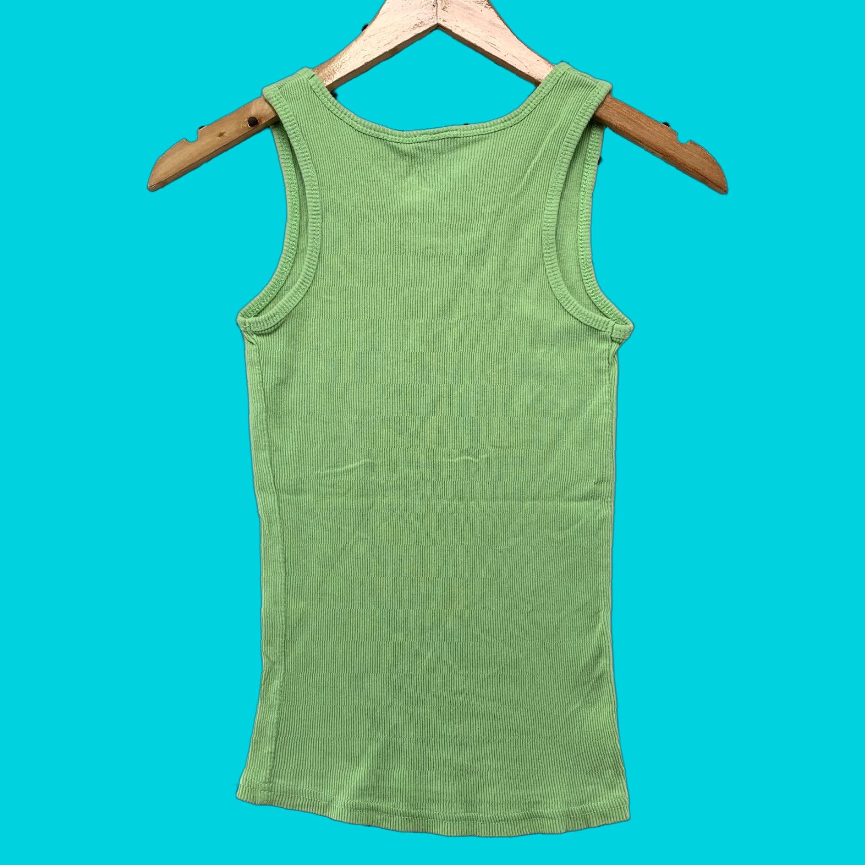 Peanuts VINTAGE Peanuts Snoopy Tank Top Juniors L Green Sleeveless BFF Size L / US 10 / IT 46 - 1 Thumbnail