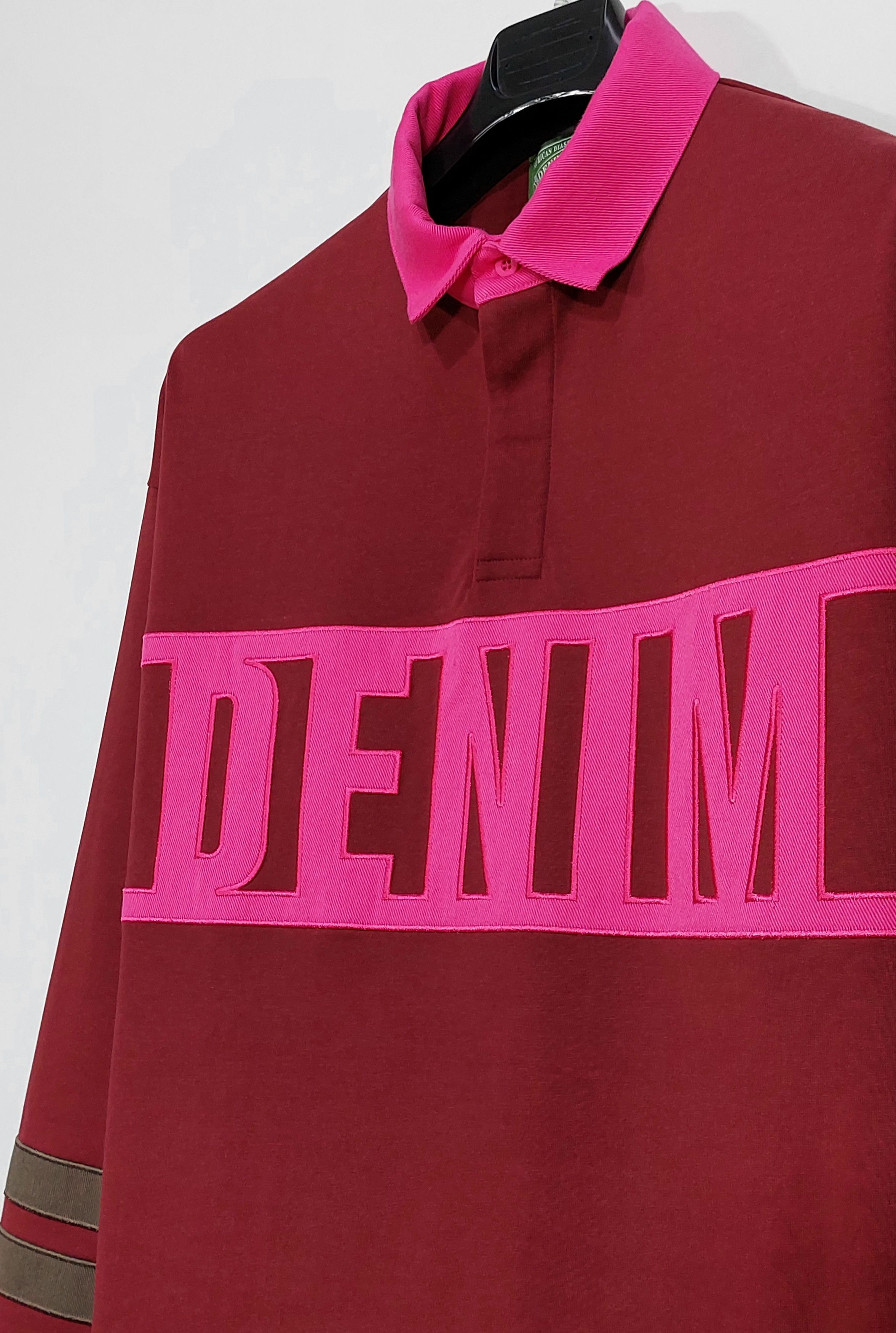 DENIM TEARS down by the tears LS rugby polo shirt - red/pink L Size US L / EU 52-54 / 3 - 5 Thumbnail