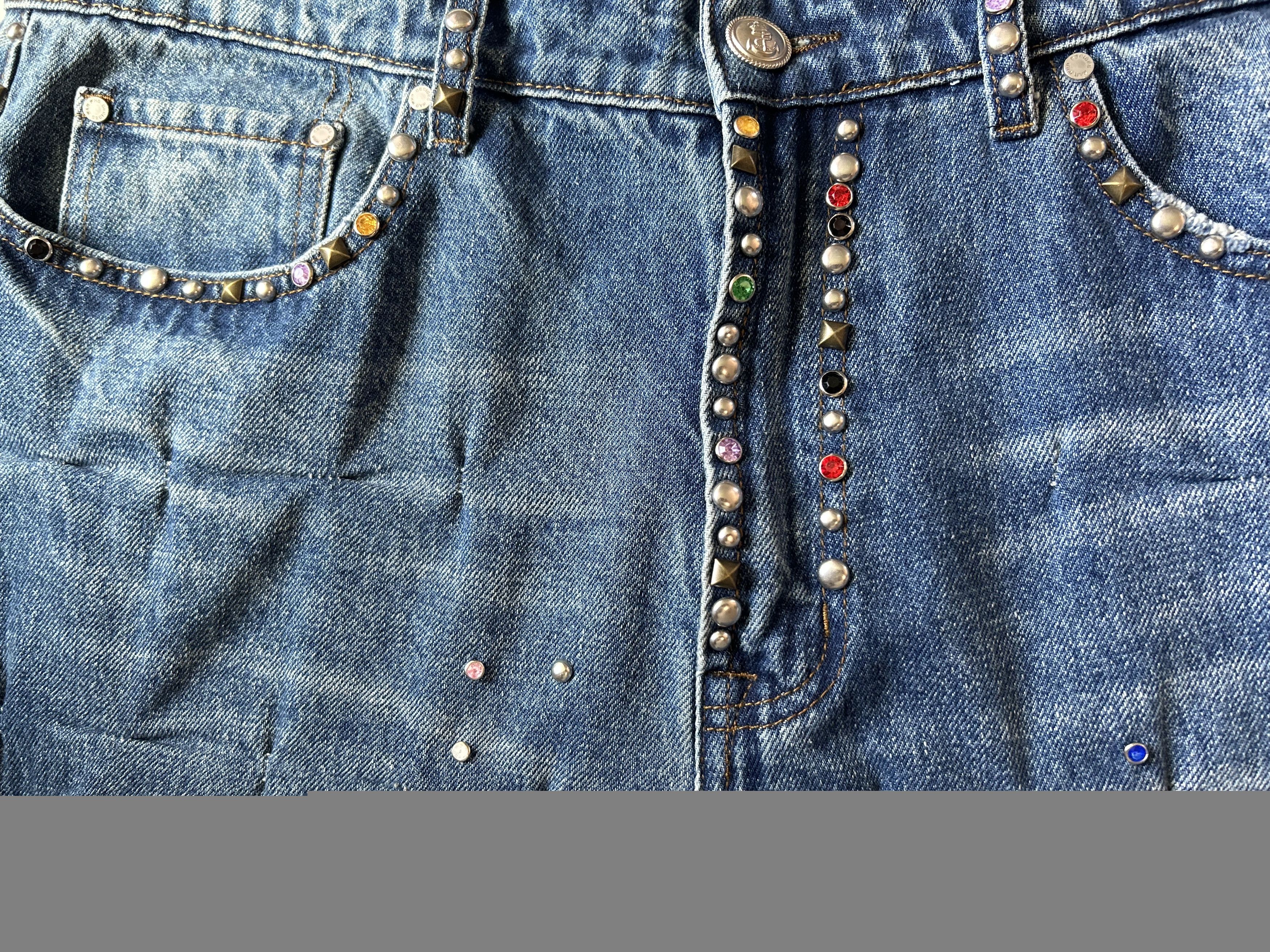 Who Decides War Who Decides War Quilted Studded Denim Jeans Size US 36 / EU 52 - 4 Thumbnail