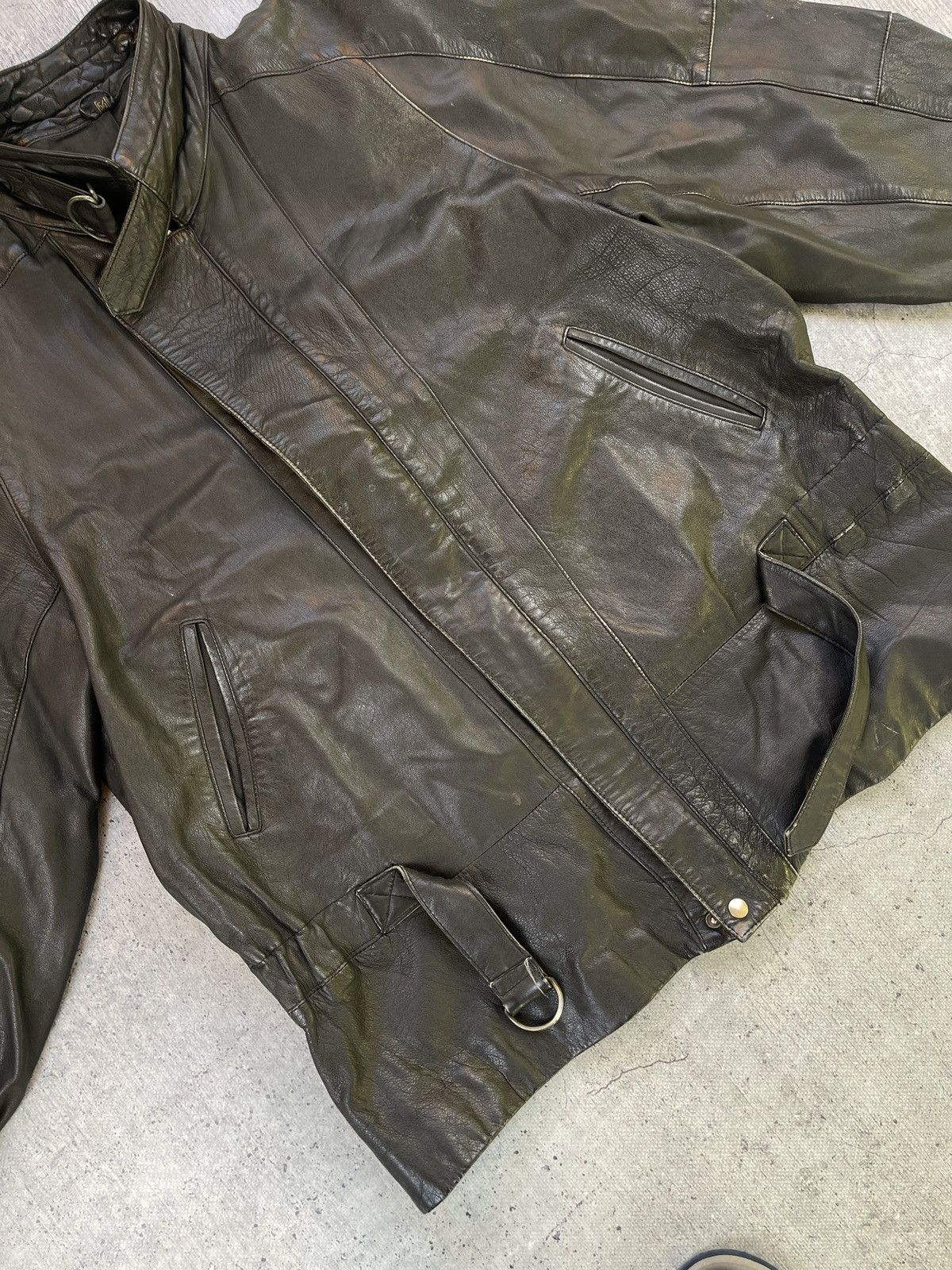 Vintage Vintage Y2K Black Genuine Leather Bomber Jacket Size US L / EU 52-54 / 3 - 4 Thumbnail