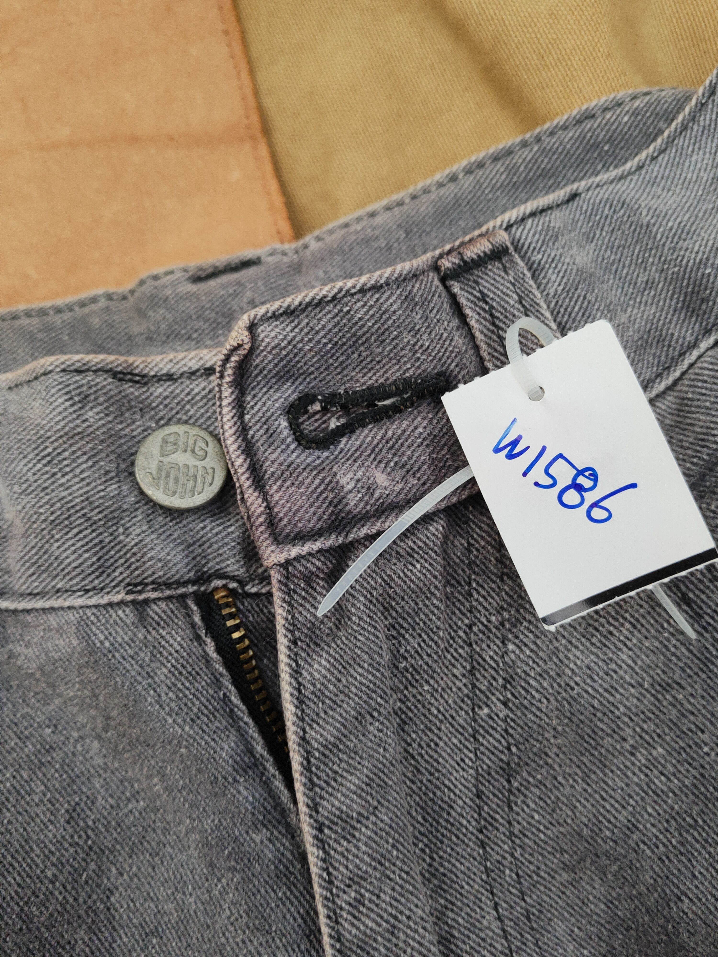 Big John Big John Dark Gray Distressed Ripped denim Jeans #W1586 Size US 28 / EU 44 - 16 Thumbnail