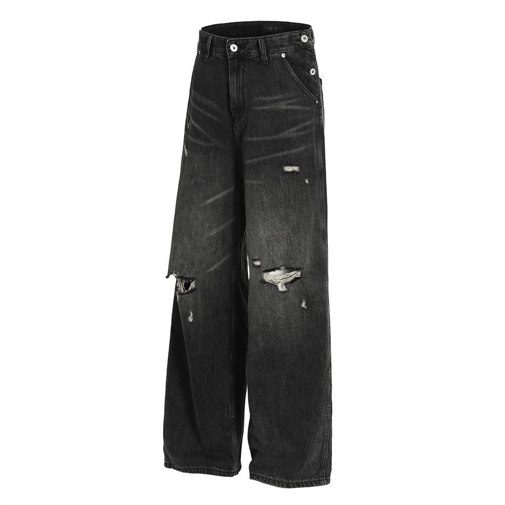 Japanese Brand × Jean American retro washed distressed men's ripped jeans Size US 32 / EU 48 - 2 Thumbnail
