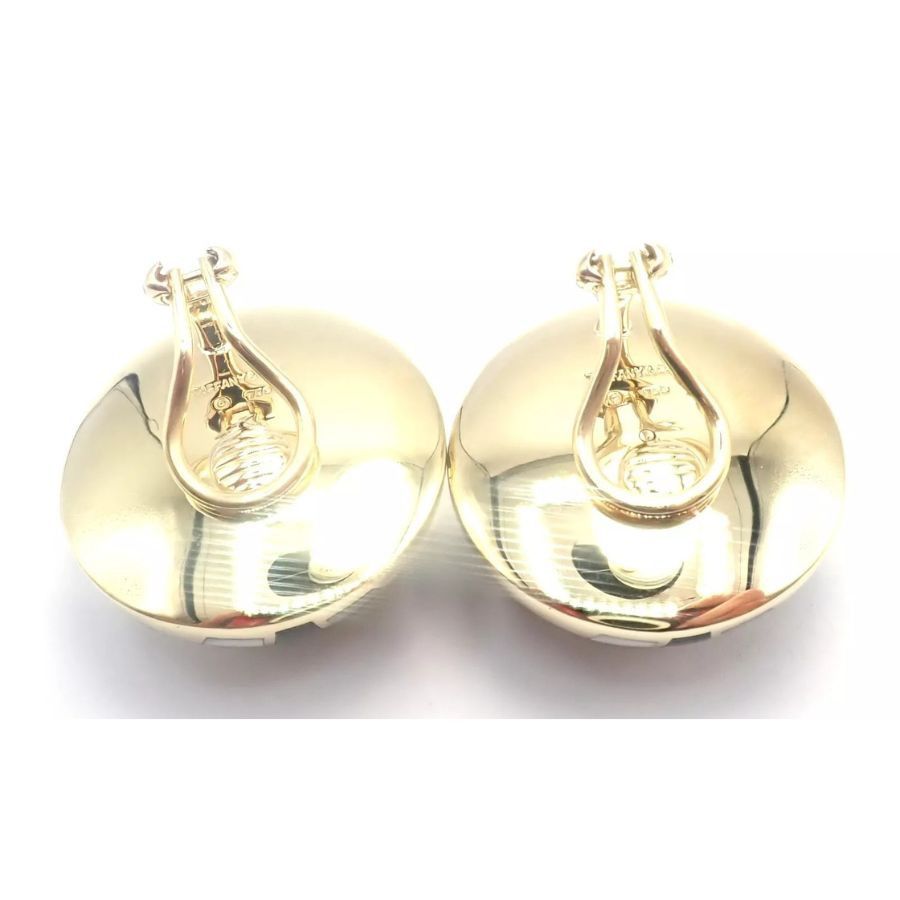 Tiffany & Co. 18k Gold Mother of Pearl Black Jade Checkerboard Earrings Size ONE SIZE - 4 Thumbnail