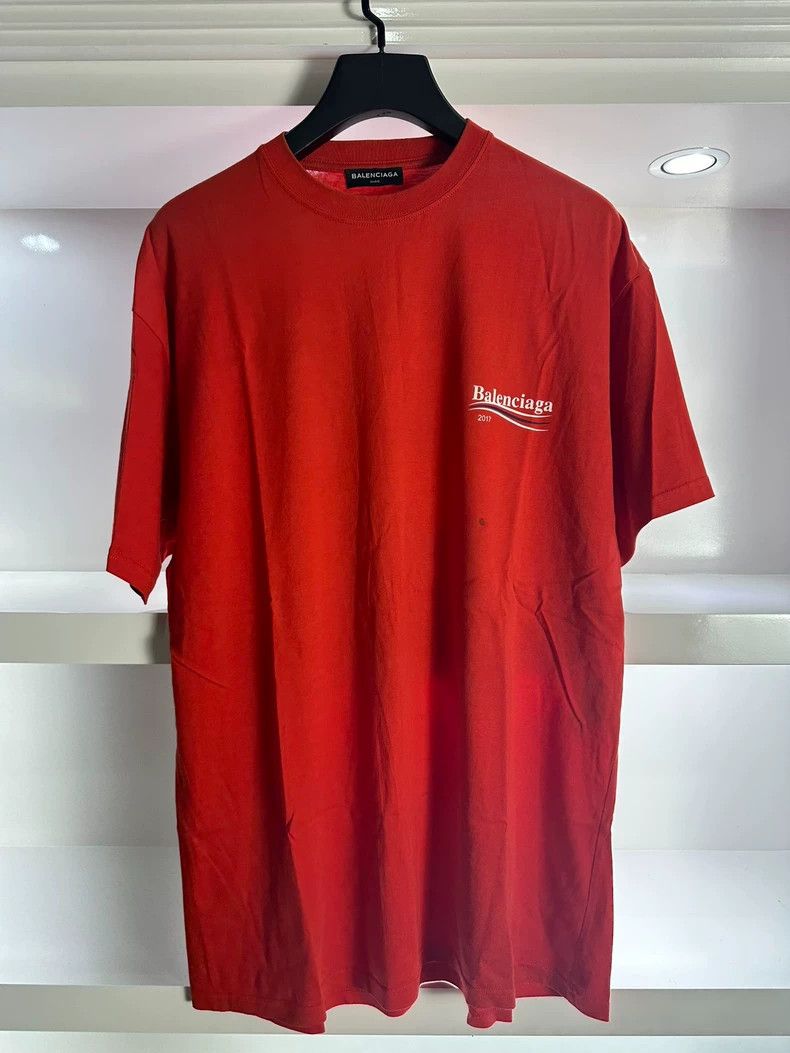 Balenciaga Balenciaga 17FW Classic Coke wave retro Logo short sleeve Size US M / EU 48-50 / 2 - 1 Thumbnail