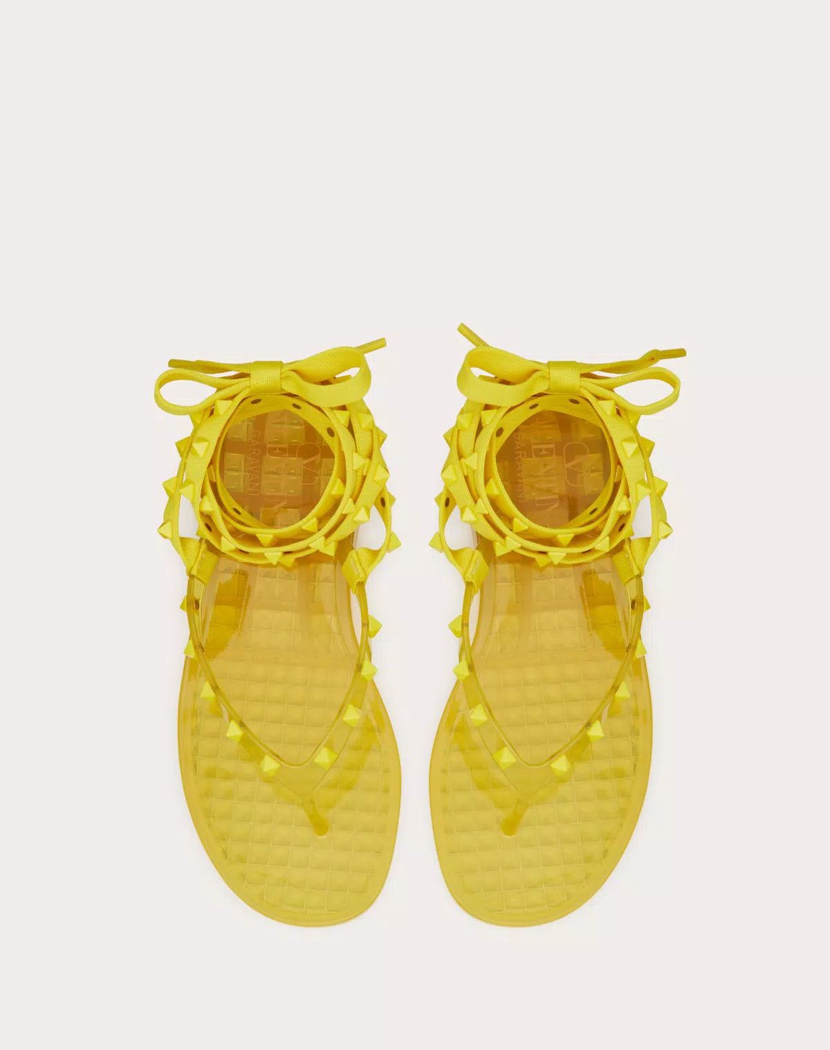 Valentino o1s1wg111125 Rockstud Rubber Thong Sandals Matching Studs Size US 9 / IT 39 - 4 Thumbnail