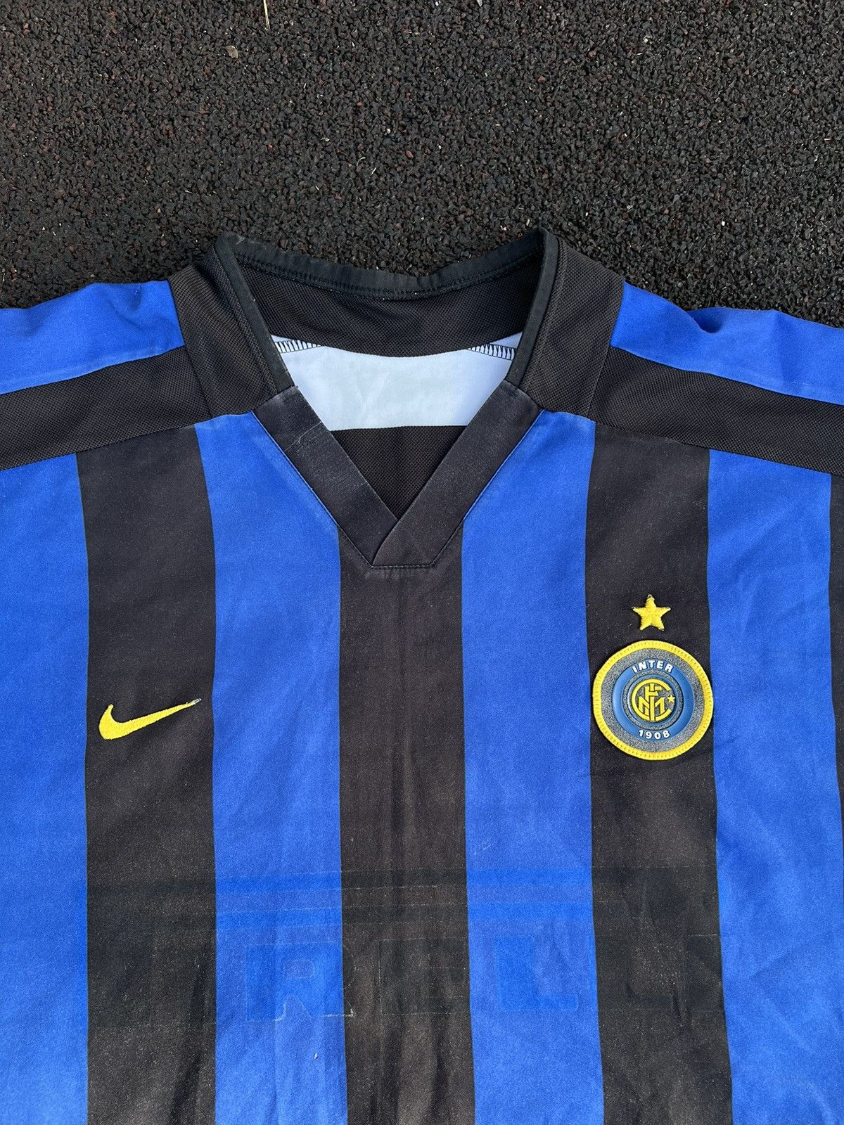 Nike 🔵⚫️Nike Inter Milan 2002 2003 Home Jersey Size US XL / EU 56 / 4 - 7 Thumbnail