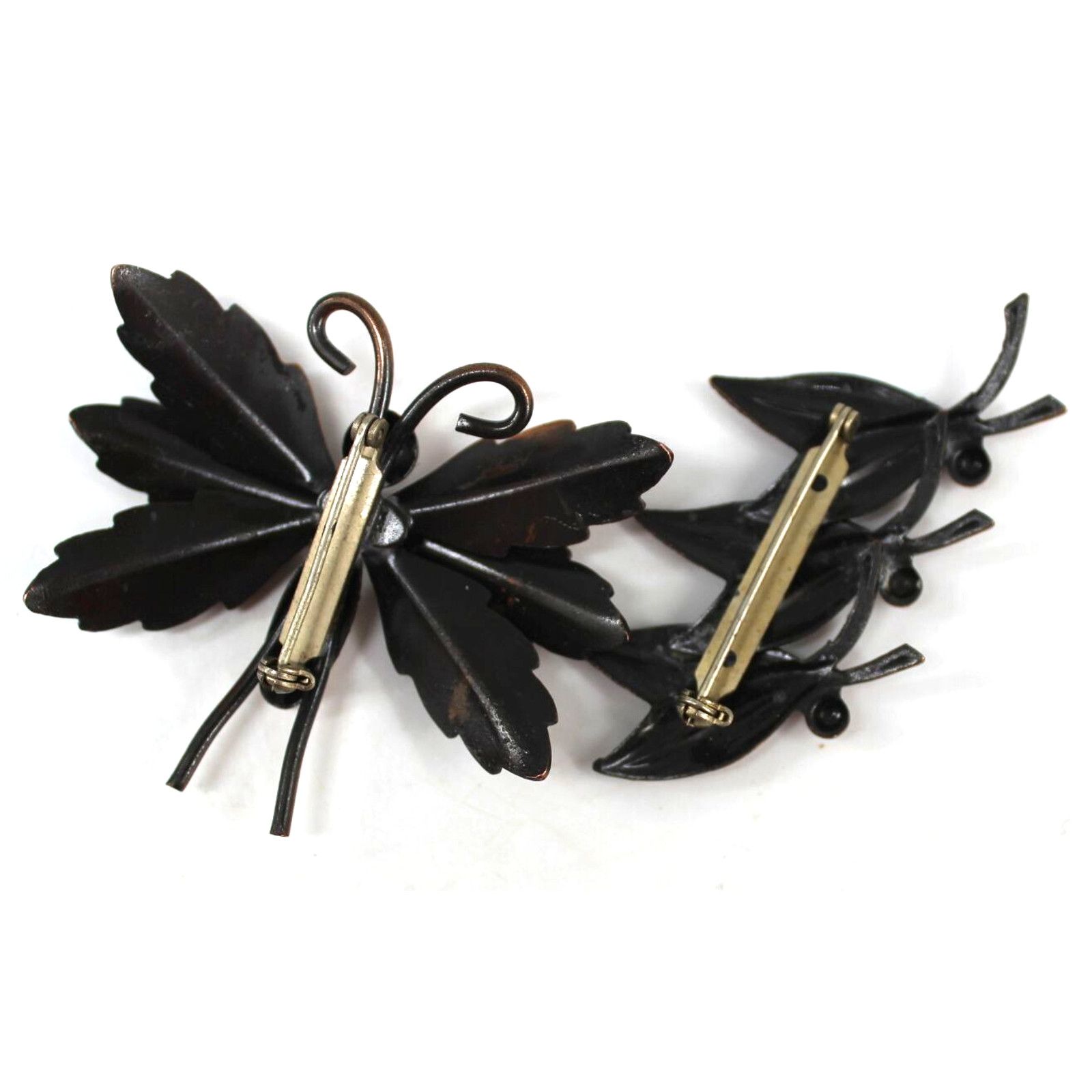 Other Two Vintage Copper Brooch Pin Flying Insect Butterfly Size ONE SIZE - 3 Thumbnail