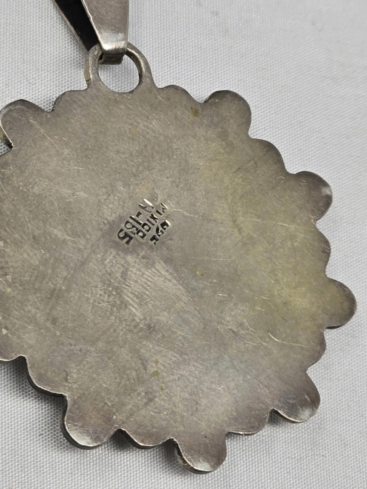 The Unbranded Brand ​Vtg MEXICO 925 Sterling Silver Denim Lapis Lazuli Pendant Size ONE SIZE - 3 Thumbnail
