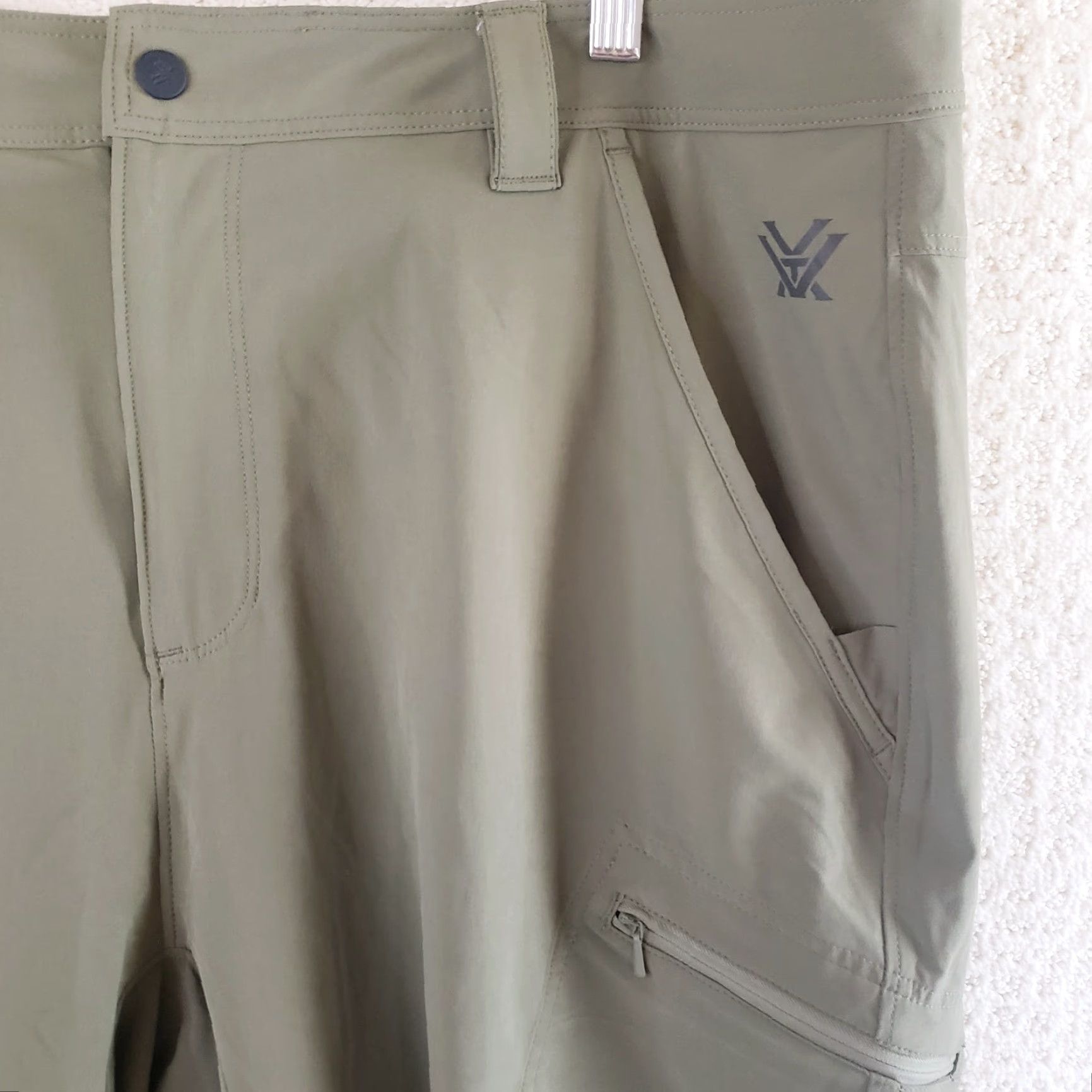 Vintage Vortex Sun Slayer Shorts Green Men 38x10 Zip Pockets Spandex Stretch Cargo Outdoor Comfort 10in Inseam Regular Mens Size US 38 / EU 54 - 5 Thumbnail