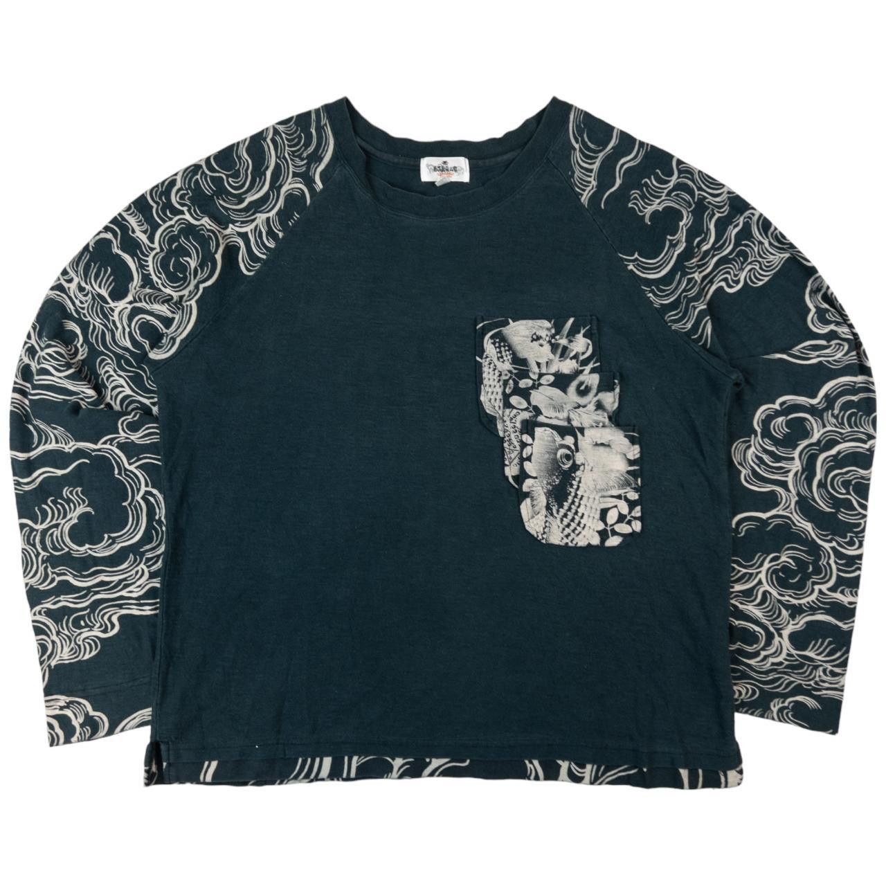 Other Vintage Kara Kuri Koi Fish Long Sleeve T Shirt Size M Size US M / EU 48-50 / 2 - 2 Thumbnail