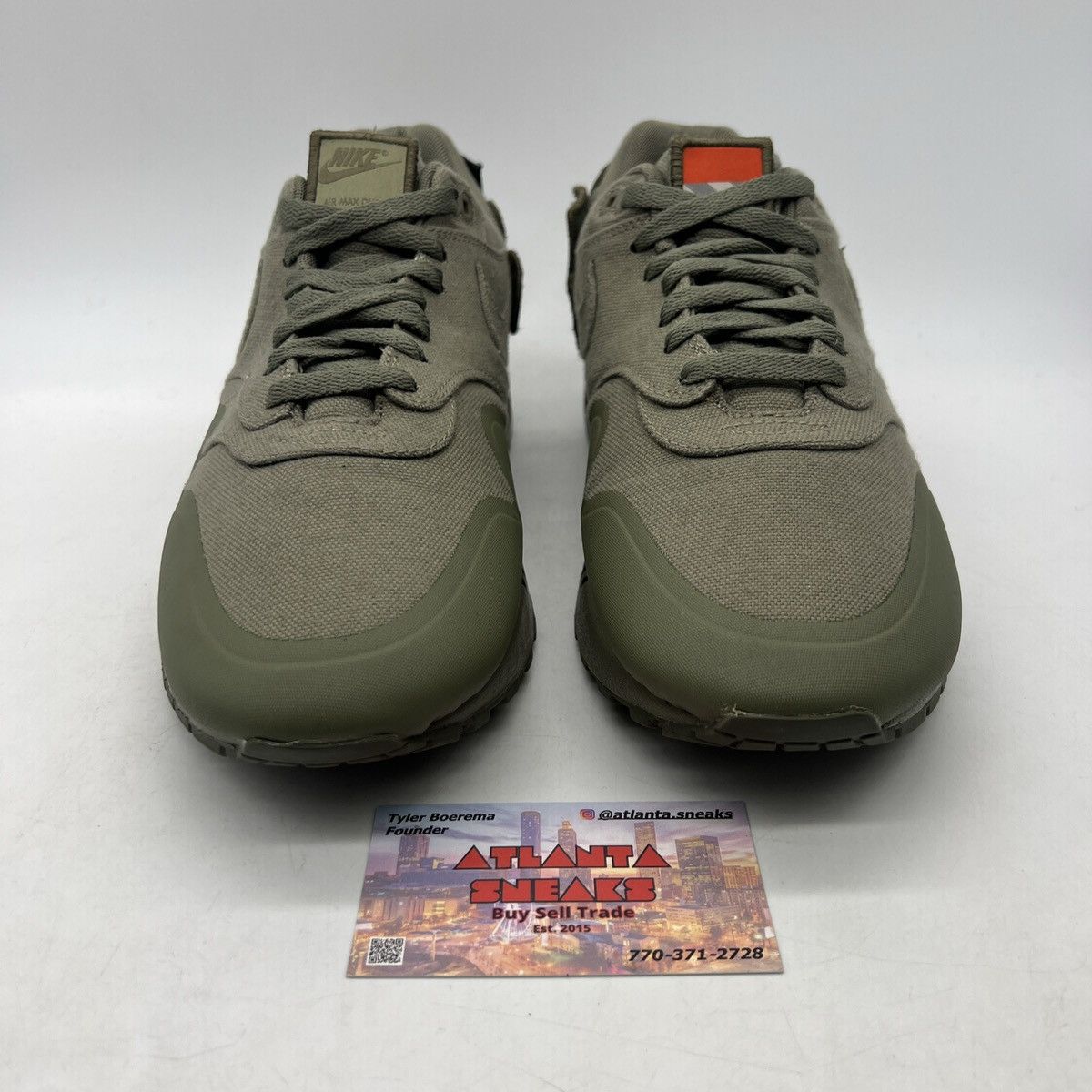 Nike Air max 1 patch steel green Size US 11 / EU 44 - 2 Thumbnail