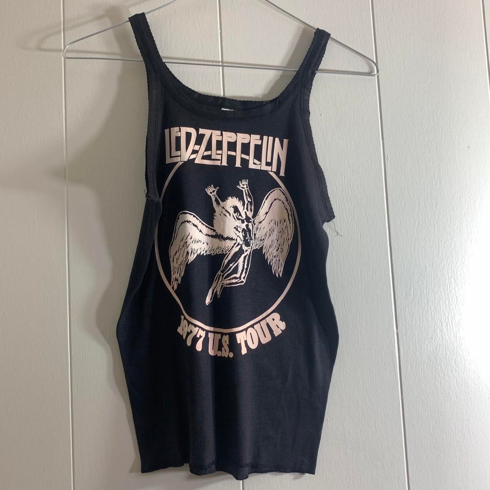 Vintage 1977 LED ZEPPELIN U.S. Tour single stitch tank top 14 LARGE Size XL / US 12-14 / IT 48-50 - 2 Thumbnail