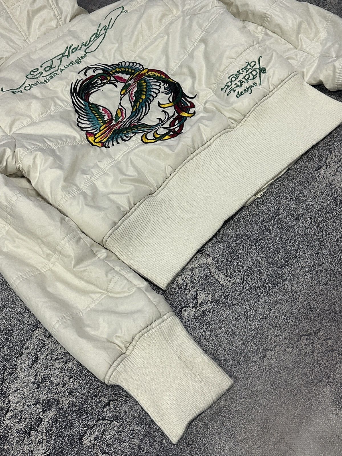 Ed Hardy Vintage Ed Hardy Christian Audigier Faux Fur Cropped Jacket Size L / US 10 / IT 46 - 14 Thumbnail