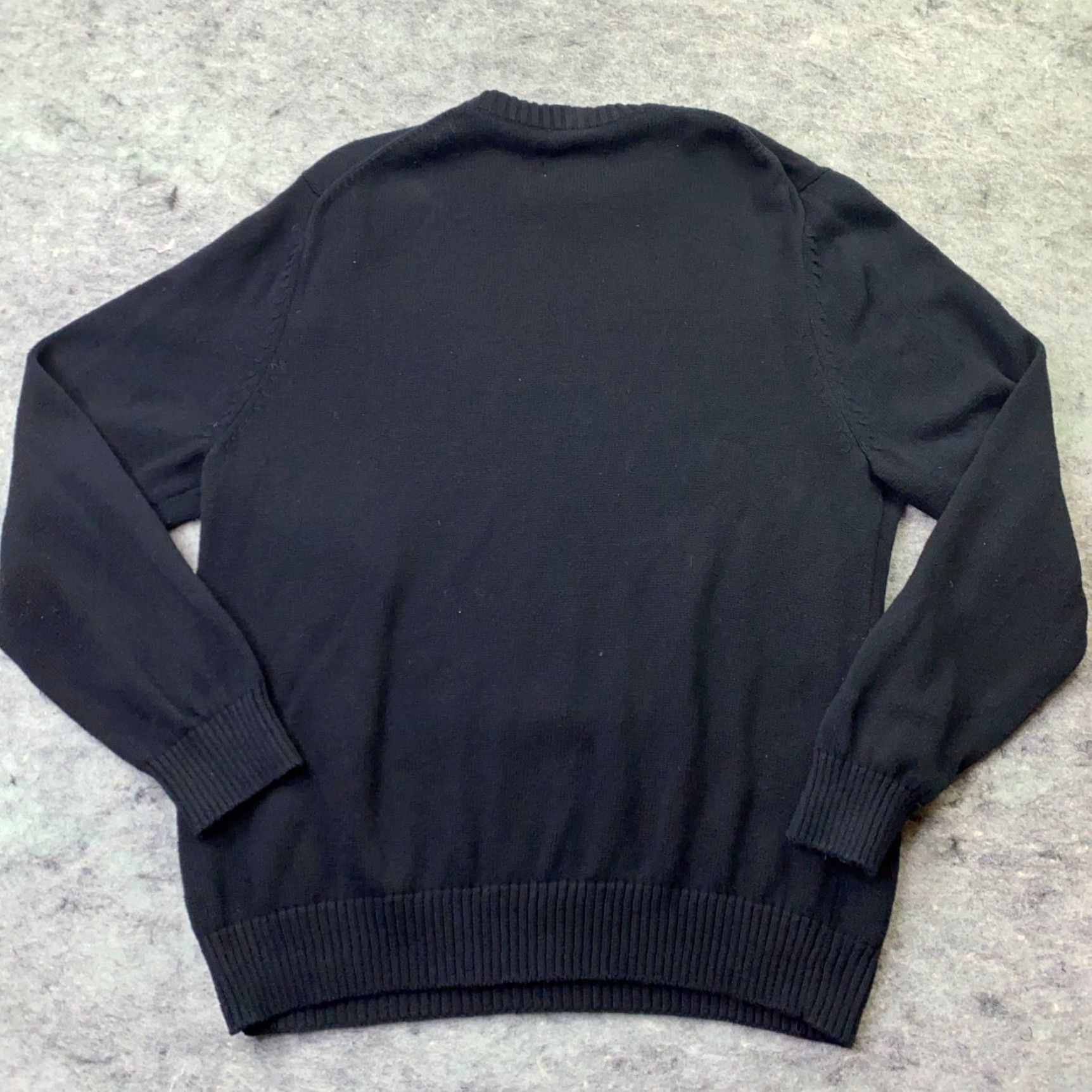 Vintage David Taylor Mens Sweater Large Black Argyle Cotton Crew Neck Long Sleeve Regular Fit Pullover Dad Theme Men Size US L / EU 52-54 / 3 - 4 Thumbnail