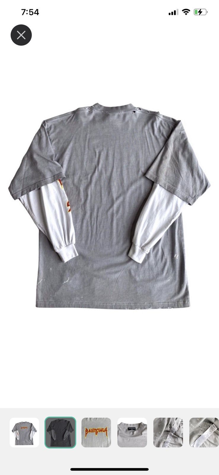 Balenciaga Balenciaga metal LS tee Size US XXL / EU 58 / 5 - 5 Thumbnail
