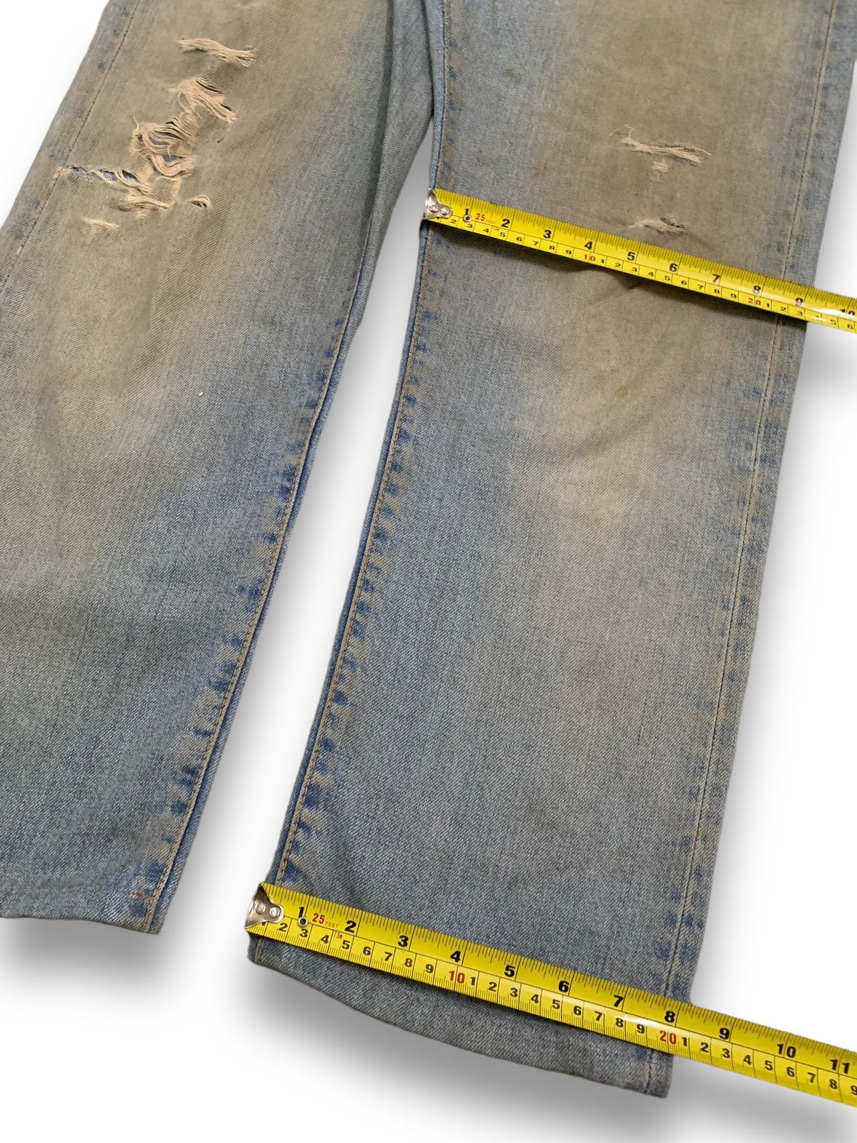 Edwin Vintage Y2K Edwin Dirt Mud Washed Loose Fit Distressed Jeans Size US 33 - 16 Thumbnail